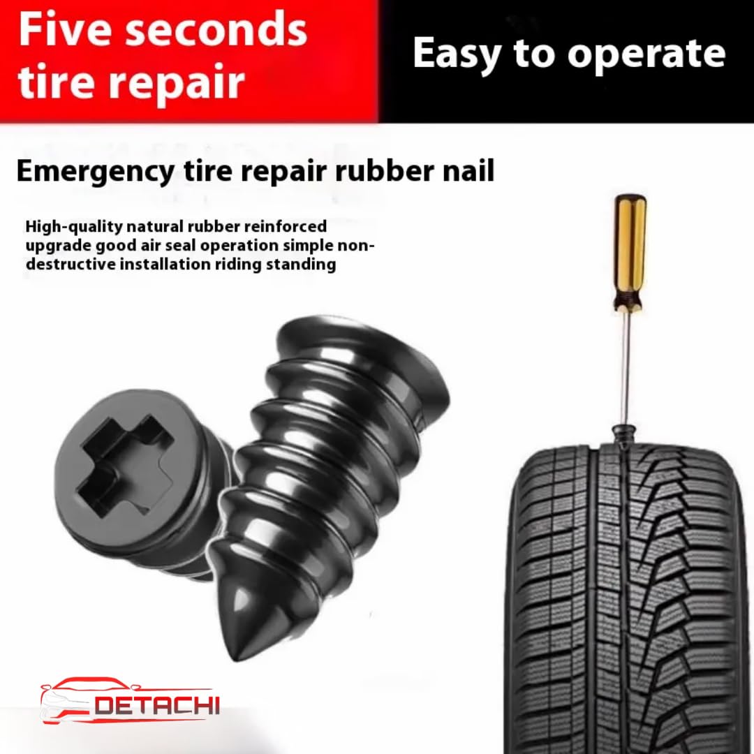 10 Pc's (5Pcs Small & 5Pcs Big Screw) Car Tire Repair Nails, Tyre Repair Rubber Capsule Kit, Self-Service Tire Repair Screws Nail, Quick Puncture Repair Tools for Car, Motorcycle, ATV, Truck