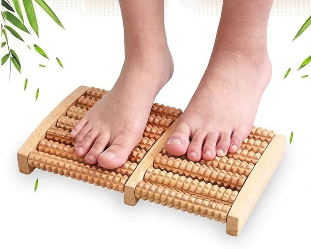Foot Massager - Dual Foot Massager for Plantar Fasciitis and Stress Relief - Relaxation Gifts for Women and Men, Relieve Aching Heels, Wound Arch, Neuropathy 7 Roller