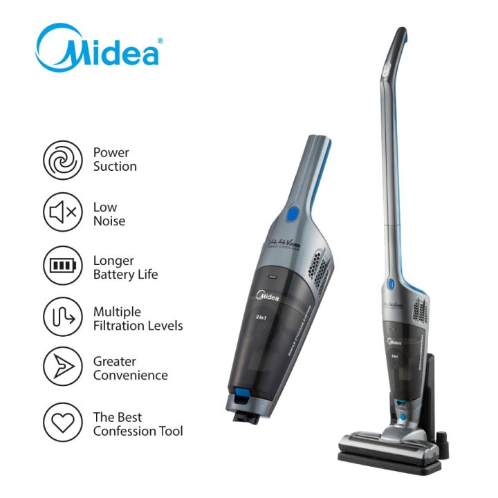 Midea 2-in-1 Cordless Vacuum Cleaner Handstick & Detachable Handheld Vacuum, Rechargeable Powerful Suction, Roller Brush, Blower Function, Lightweight Portable Design for Home, Car, Sofa, Carpet & Floor