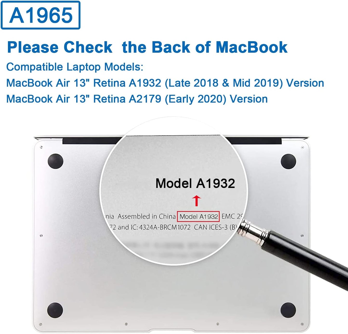 HASESS A1932 Replacement Battery for MacBook Air 13 Inch A1932 A1965 A2179 2018 2019 2020 Version (11.4V 49.9Wh)
