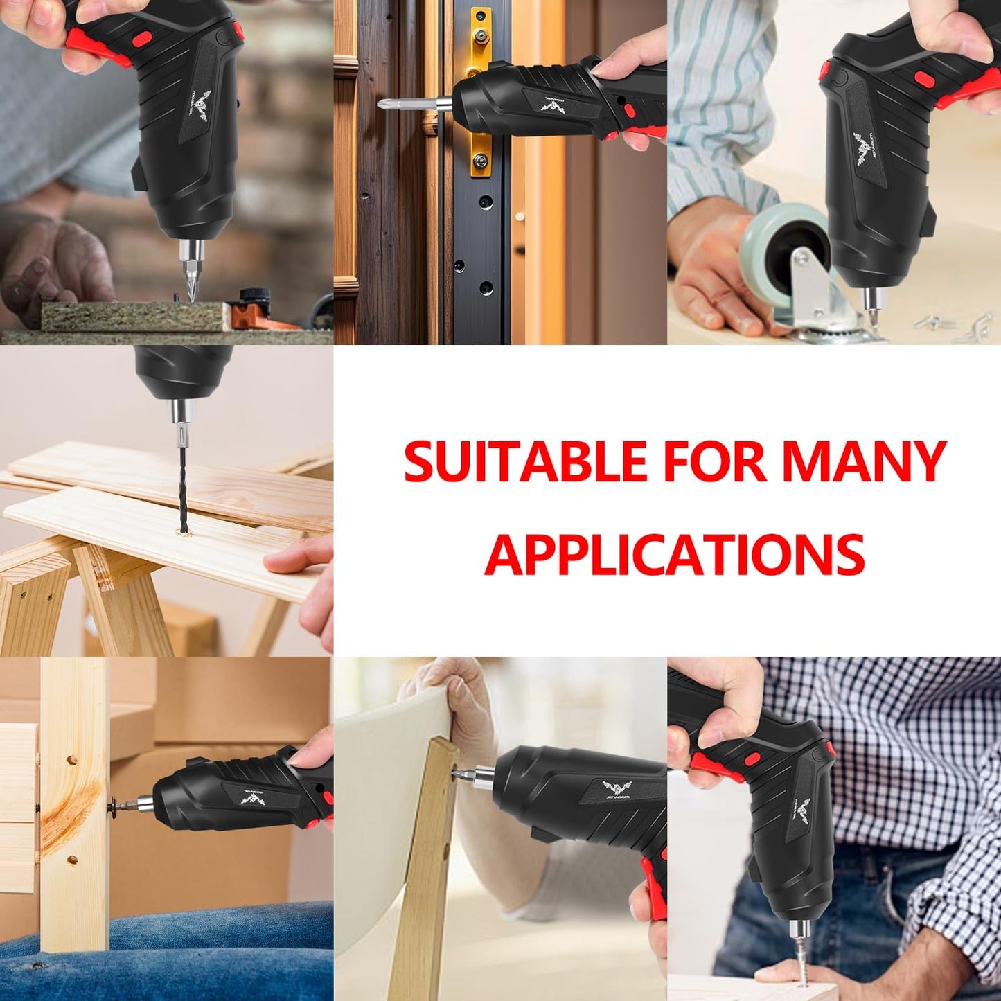 47 in 1 Electric Screwdriver Cordless Rechargeable Set 3.6V Drill 3.5N·m Max Torque Electric Rotatable Drill Screwdriver for Multi-Angle Work