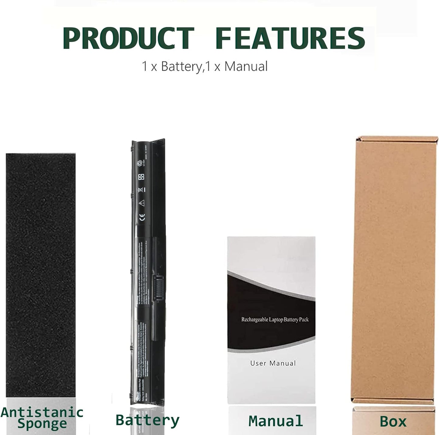 بطارية بديلة جديدة لأجهزة الكمبيوتر المحمول K104 KI04 HSTNN-LB6S HSTNN-LB6R 800049-001 800010-421 TPN-Q158 لأجهزة HP Pavilion 14-ab 14T-ab 15-ab 15-an 17-g 14-ab006TU 15-ab000 15-ab038TX، بطارية 33 وات في الساعة