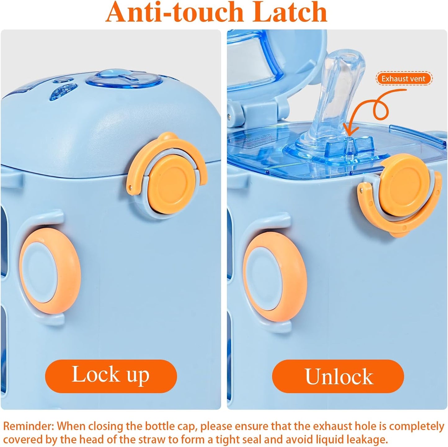 Bus Water Bottle For Kids Cute Portable Water Cup in Bus Shape 500ml Leakproof Toy Bus Water Bottle with Straw Adjustable Shoulder Strap for Girls Boys School Home Outdoor Drinking Bottle(blue)