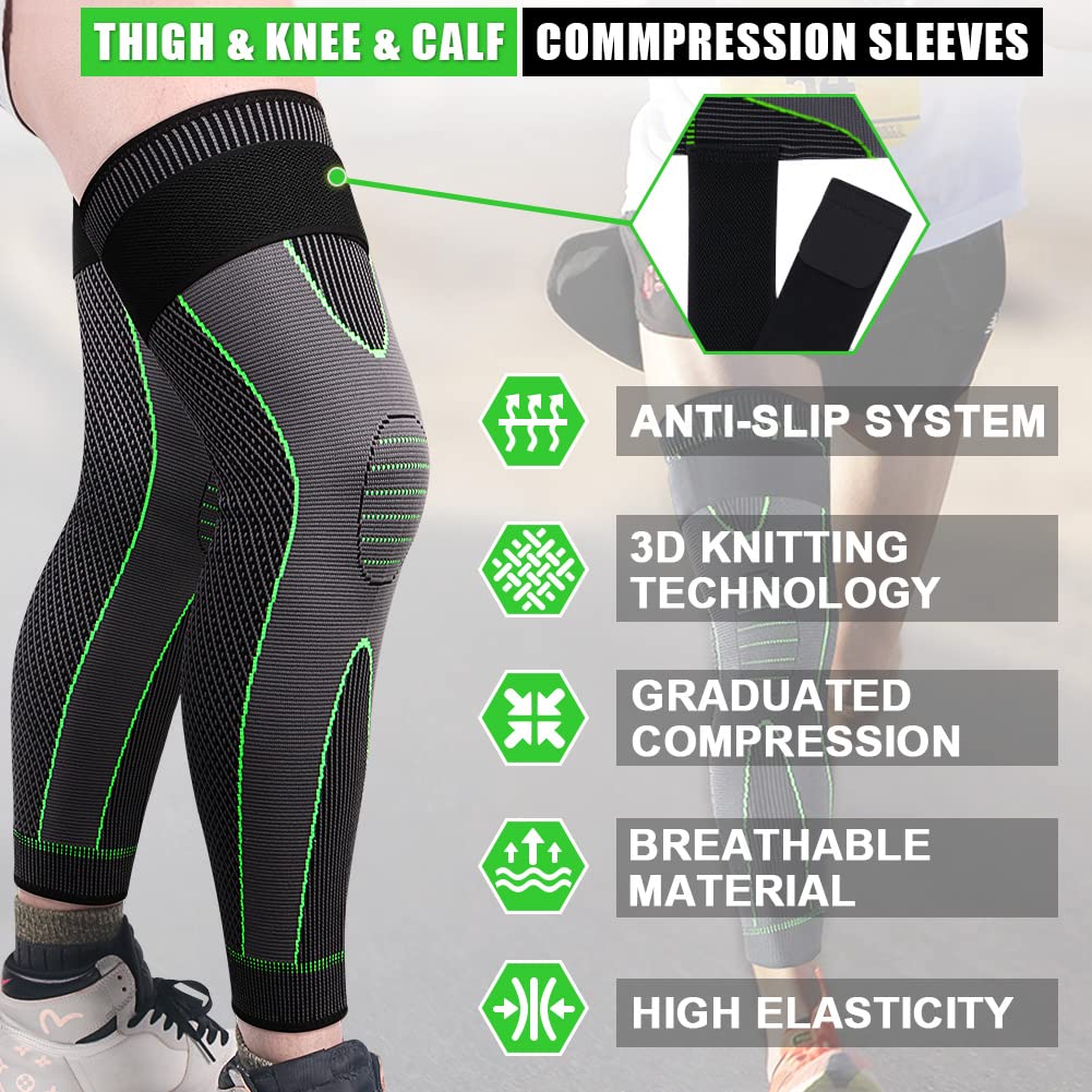 1 Pc Knee Support Sleeve - Adjustable Compression Knee Band for Running, Cycling, Gym and Sports, Breathable Elastic Nylon Knee Pad for Men and Women