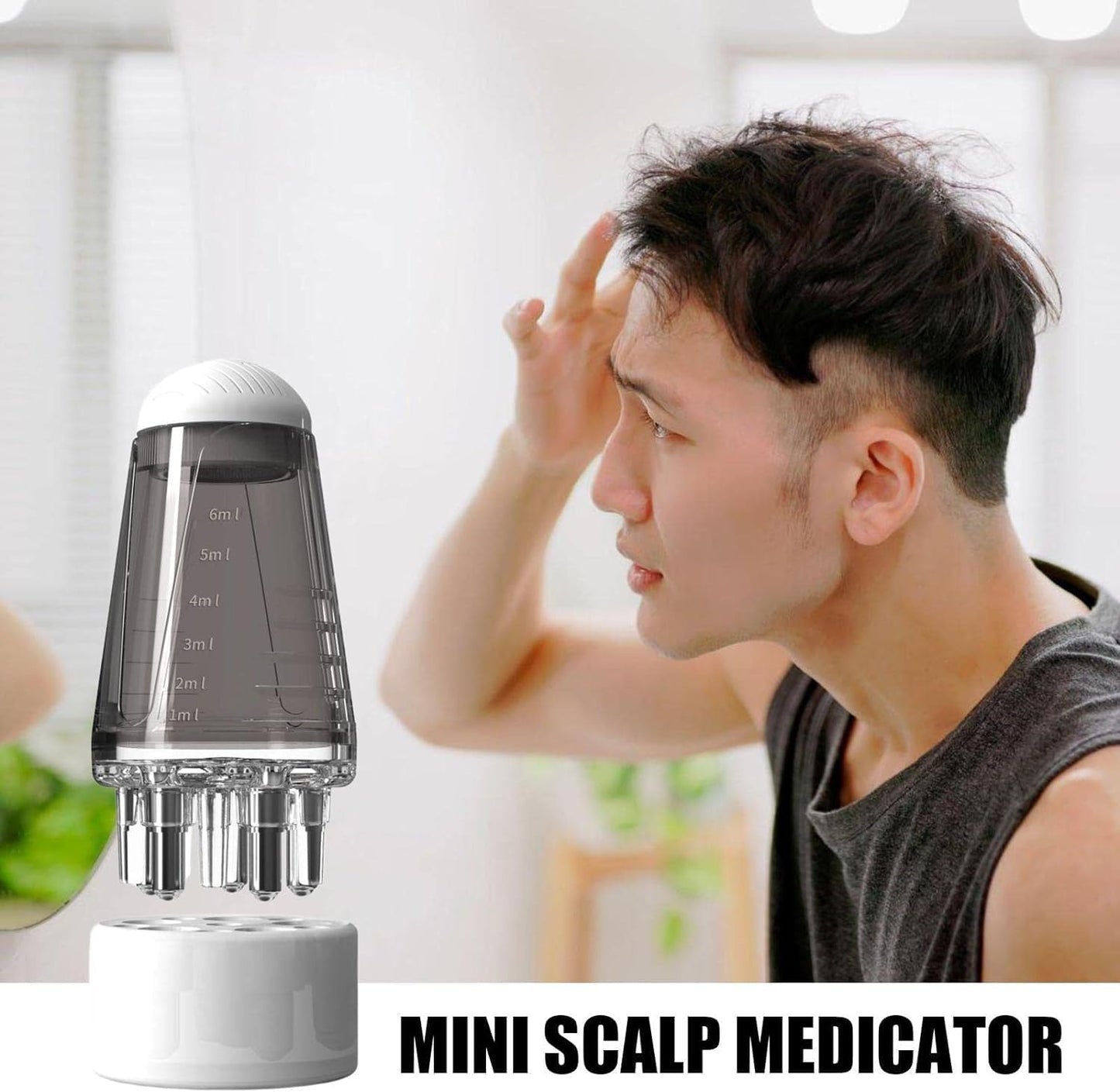 Hair Oil Applicator Bottle – 6ml Hair Root Oil Applicator Roller Ball Mini Portable Hair Oil Massage Comb for Scalp Hair Growth Suitable for Various Liquids (1Pcs)