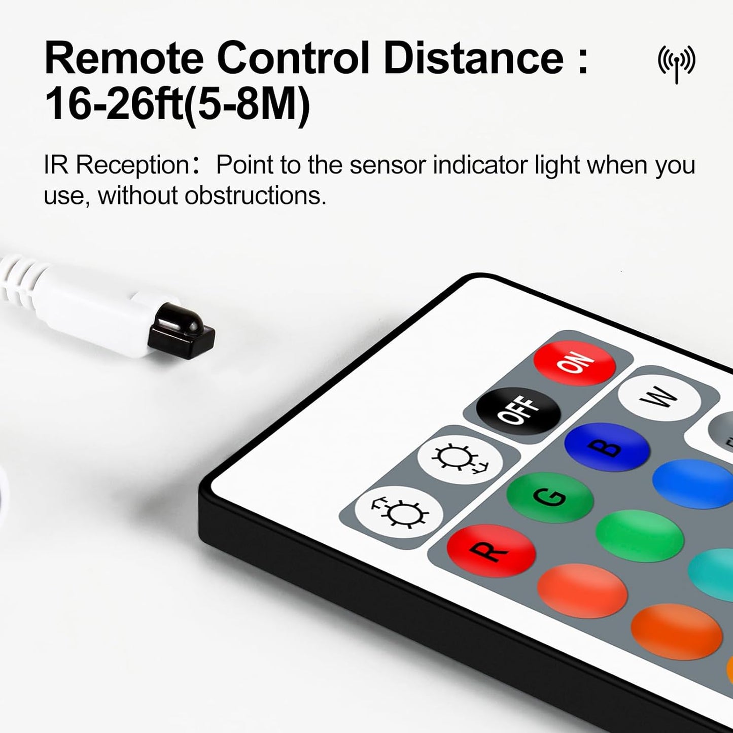 Mini 4 PIN RGB IR LED Controller 24 Keys for SMD 3528 5050 5630 RGB LED Strips DC 5V-24V, Adjust Speed/Brightness/Color/Scene