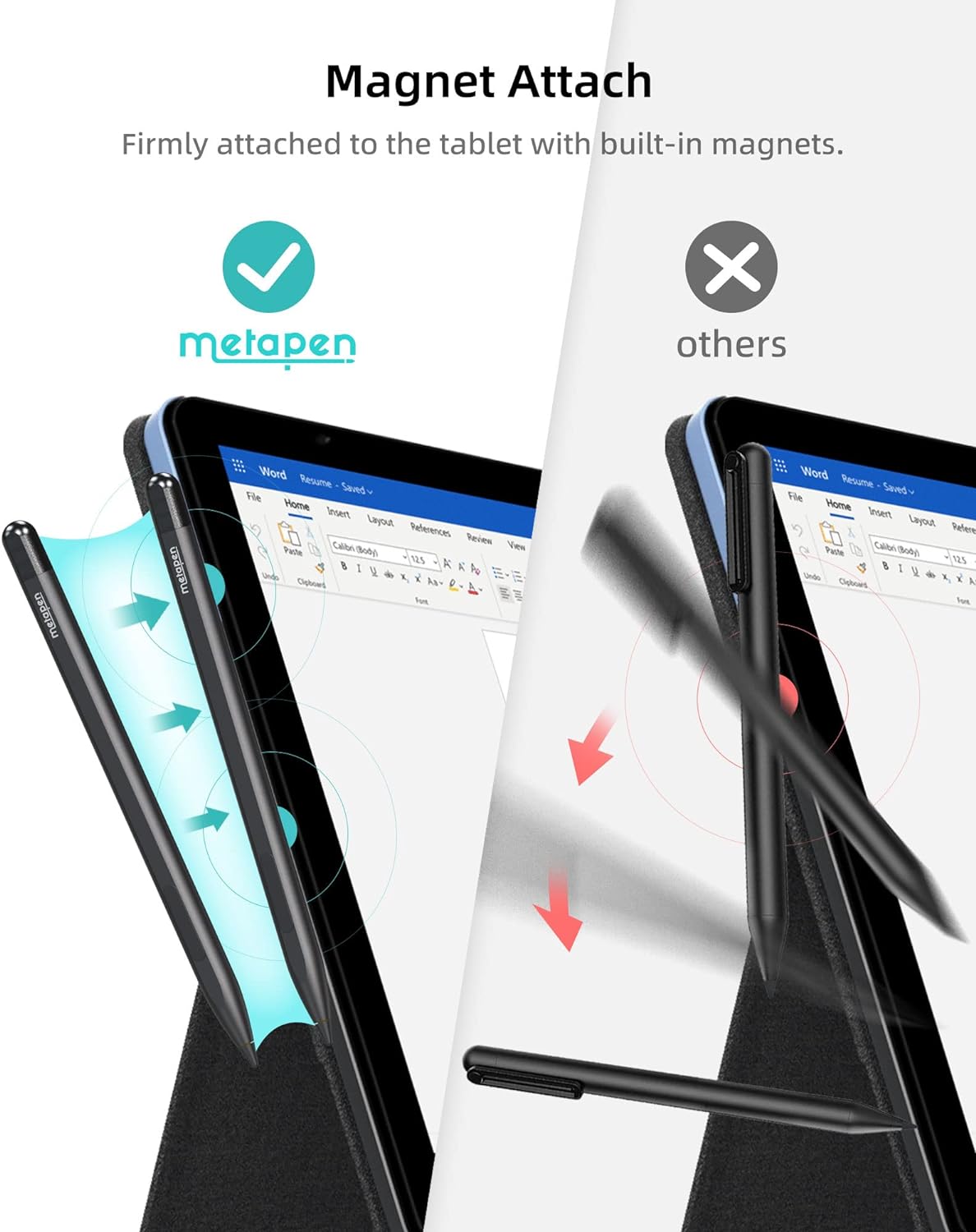Metapen Stylus Pen M1 for Microsoft Surface (75-Day Battery Life,Smooth Writing),Work for Surface Pro X/9/8/7/6/5/4/3,Surface Go 3/Book 3/Laptop 4/Studio 2,ASUS VivoBook Flip 14 for Students&Doers