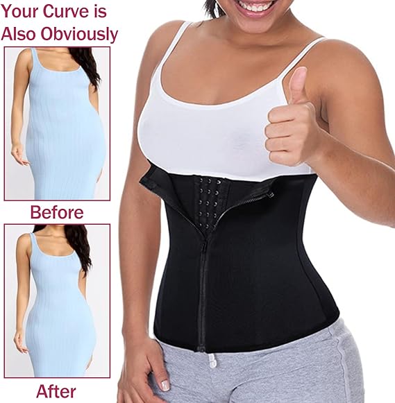 Slimming Tummy Shaper, Women's Slimming Tummy Shaper, Women's Slimming Corset, Body Shaper for Stomach, Waist Trainer, Waist Cincher Waist, L, Black, L