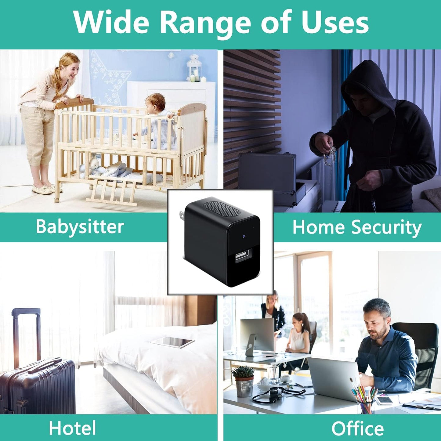 كاميرا تجسس مخفية 32 جيجابايت، شاحن تجسس، كاميرا تجسس صغيرة بدقة 1080 بكسل، شاحن USB، كاميرا تجسس، كاميرا مربية مخفية، كاميرا تجسس مخفية صغيرة، كاميرات مخفية مع كشف الحركة