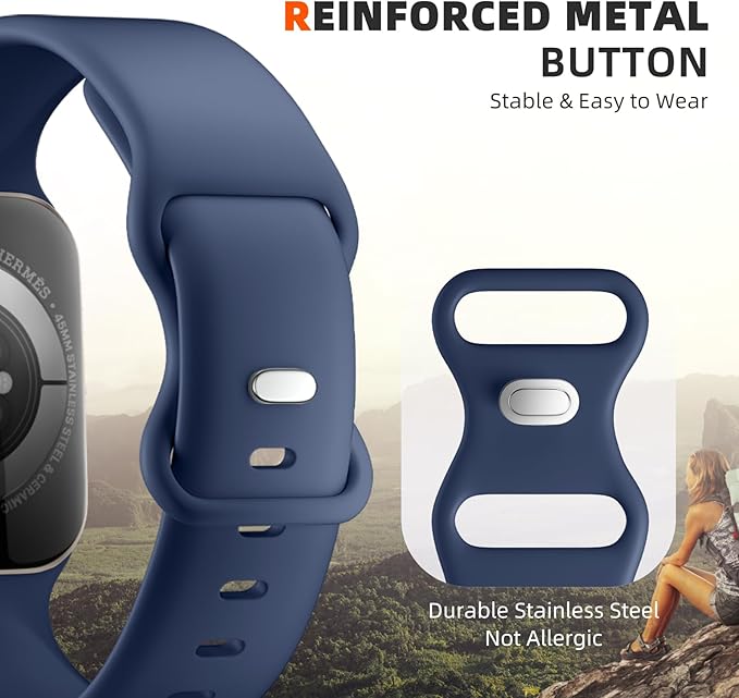 Maledan 5 Pack Soft Silicone Strap - Compatible with Apple Watch Band Series 11 10 9 8 7 6 5 4 3 SE Ultra 3 2 1 Men Women, Breathable Sport Strap for Apple Watch iWatch 49mm 46mm 45mm 44mm 42mm 41mm 40mm 38mm