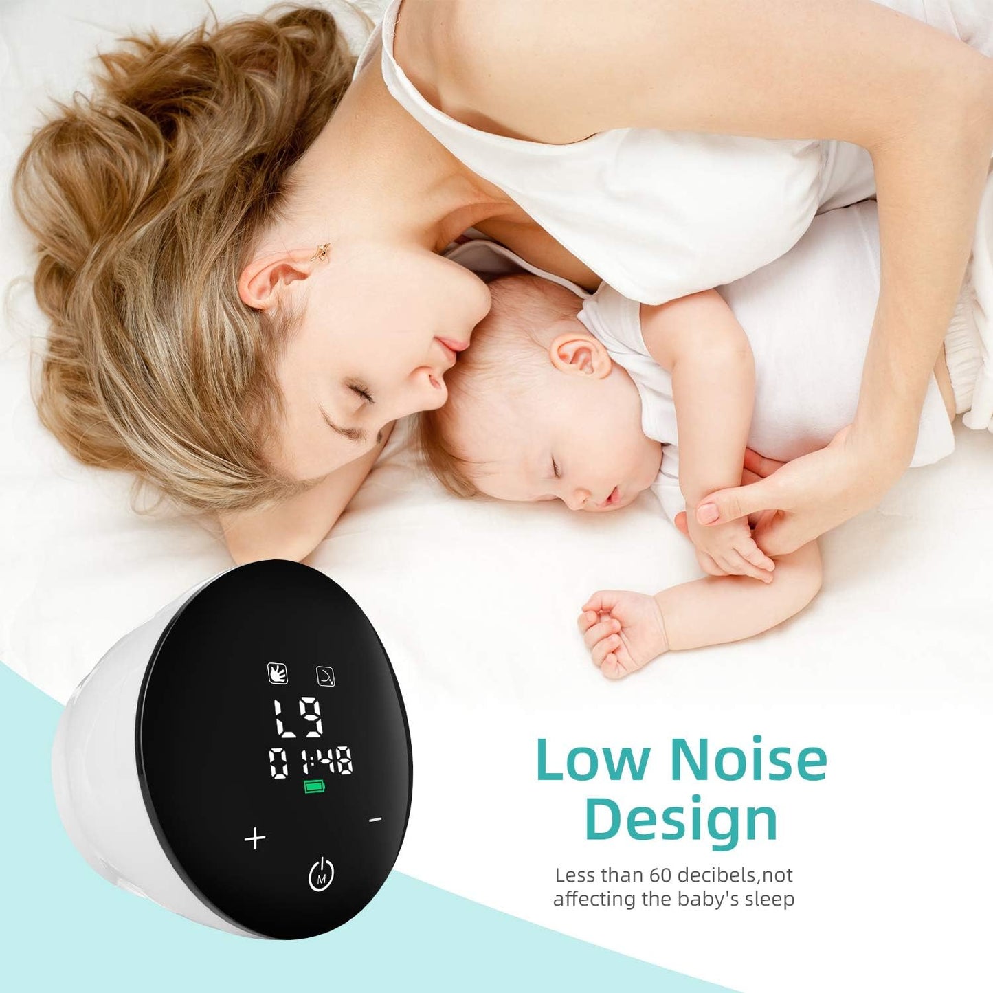 WilBee Breast Pump Electric(3 Modes, Strong Power of 9 Suction Levels) Pain Free, Portable Breast Pump for Travel Use with Touchscreen, Perfect for Breastfeeding