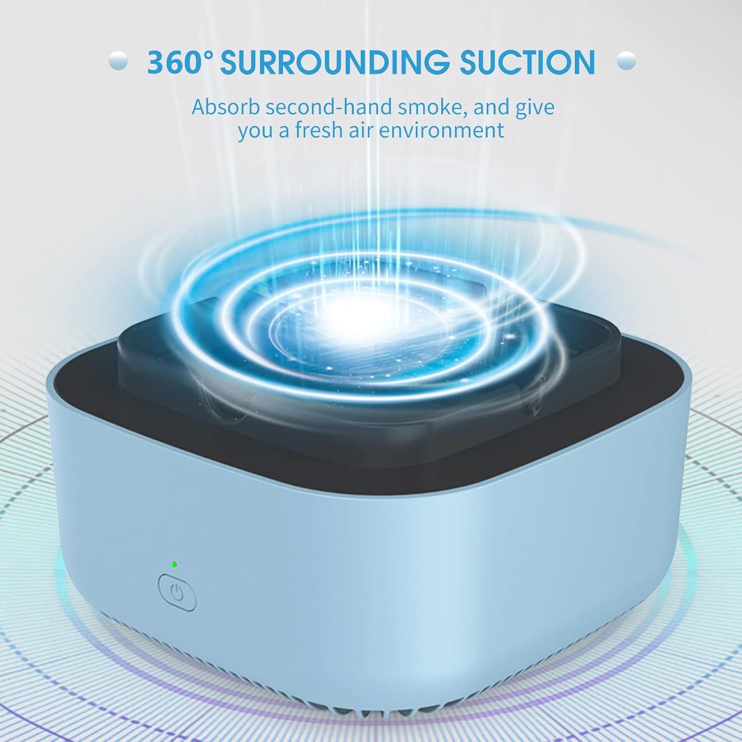 Smokeless Ashtray - 2 In 1 Multifunctional Ashtray Air Purifier Ashtray with Filter,Multifunctional Portable Negative Ion Air Freshener for Business Car Home Office