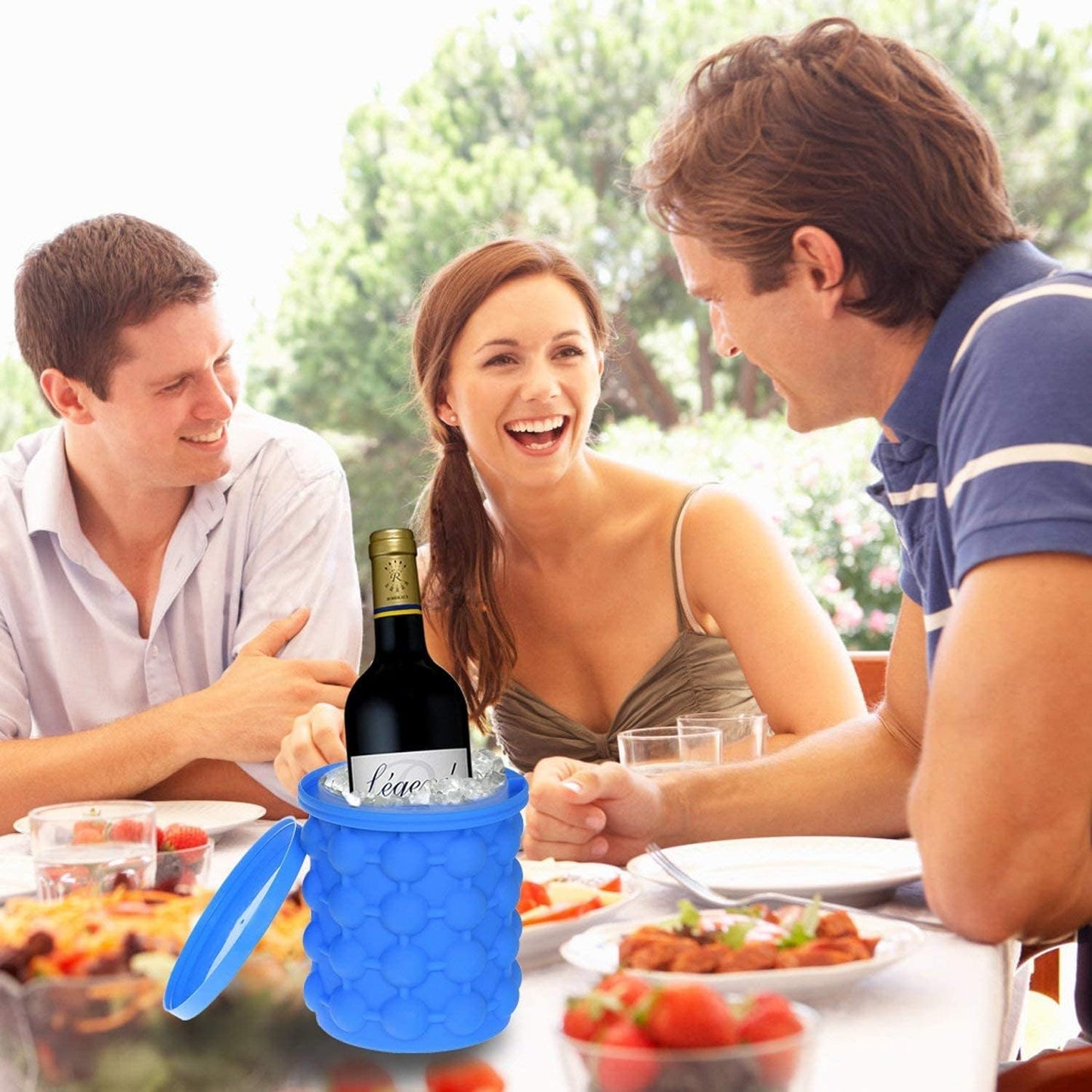 Ice Cube Magic Ice Cube Maker Ice Cube Maker Silicone Ice Cube Mould Ice Bucket with Lid Ice Genie Save Space For Aperitif Diy Chocolate Whisky Boissonet Cocktail Parties