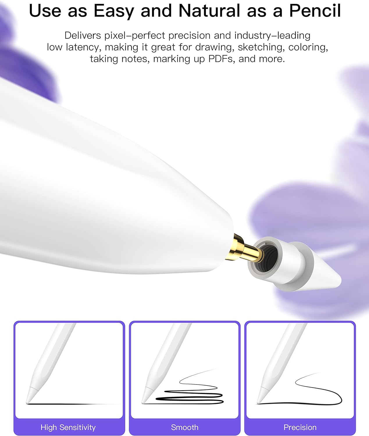 BOUTOP Pencil (2nd Generation) for Apple iPad 2018-2022, iPad Pencil with Palm Rejection, Tilt Sensor, Magnetic Charging for iPad Pro 12.9" 6/5/4/3, iPad Pro 11" 4/3/2/1, iPad Air 4/5, iPad Mini 6 etc