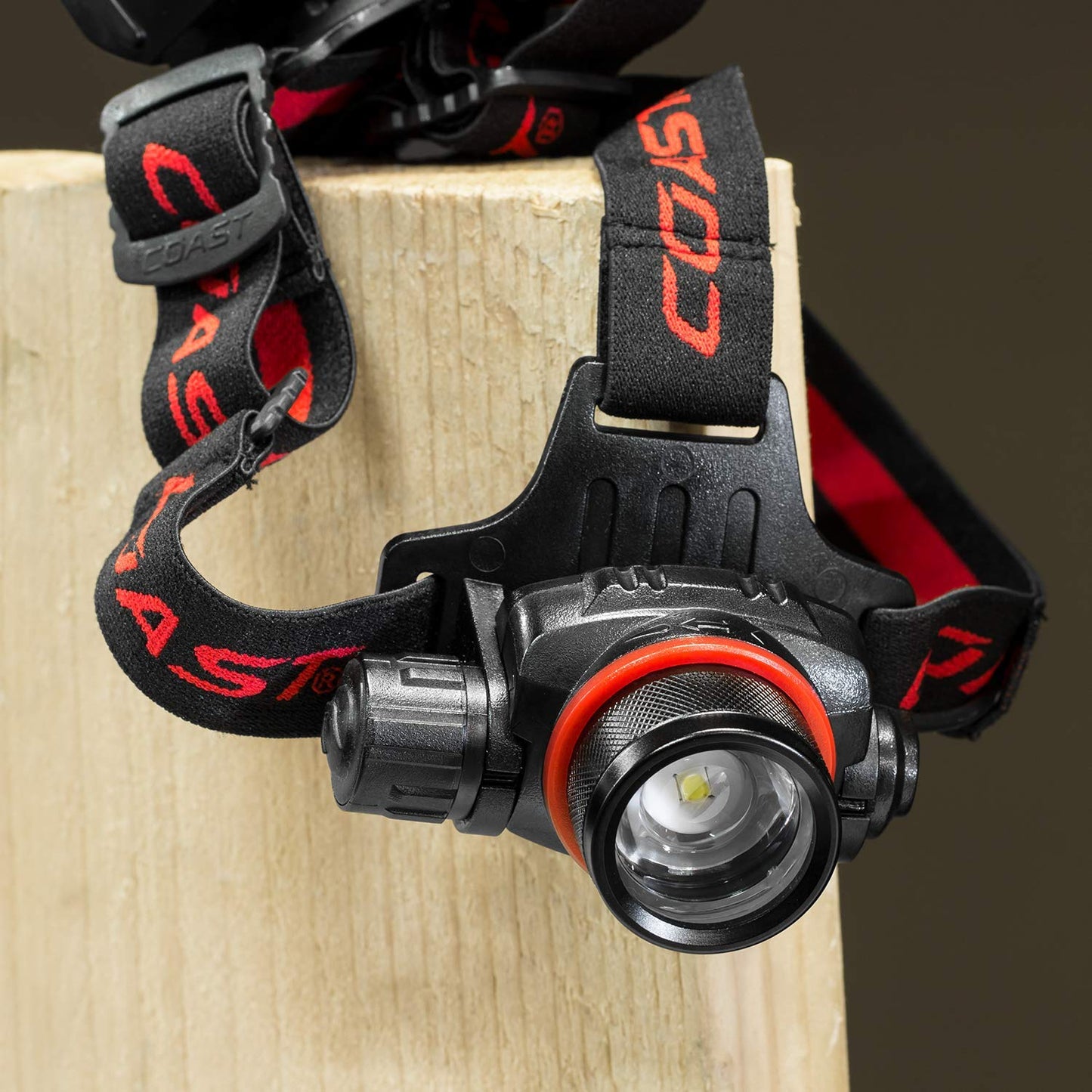 COAST® HL8 390 Lumen Utility LED Headlamp with Hinged Beam Adjustment and Hard Hat Compatibility Pure Beam Focus - Flood to Bulls-Eye Spot