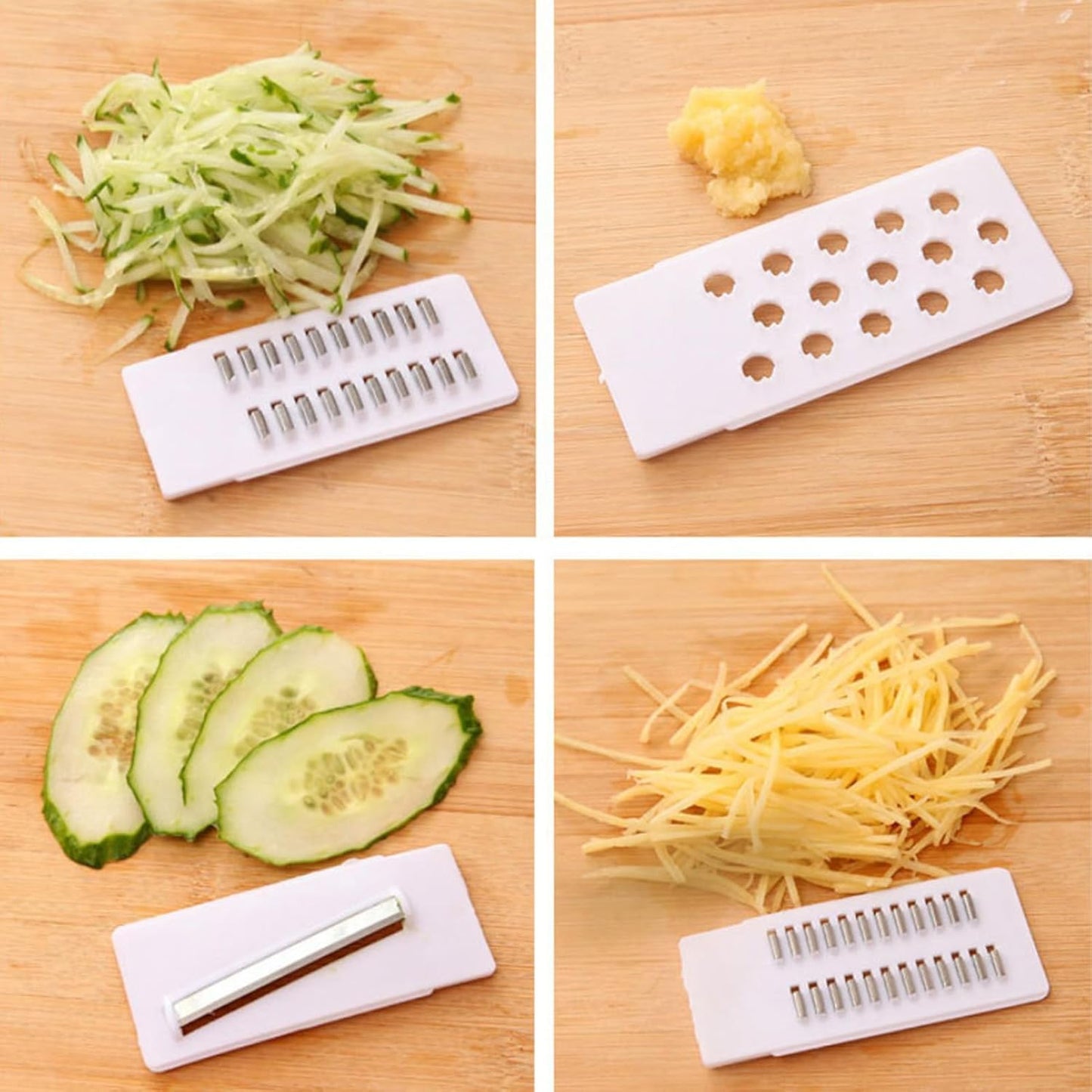 4 in 1 Vegetable Cutter, Multifunctional Vegetable Cutter Kitchen Shredder Manual Slicing Wiping Machine Large Cabbage Shredder Household Hand Shredder Slicer Rotary Vegetable