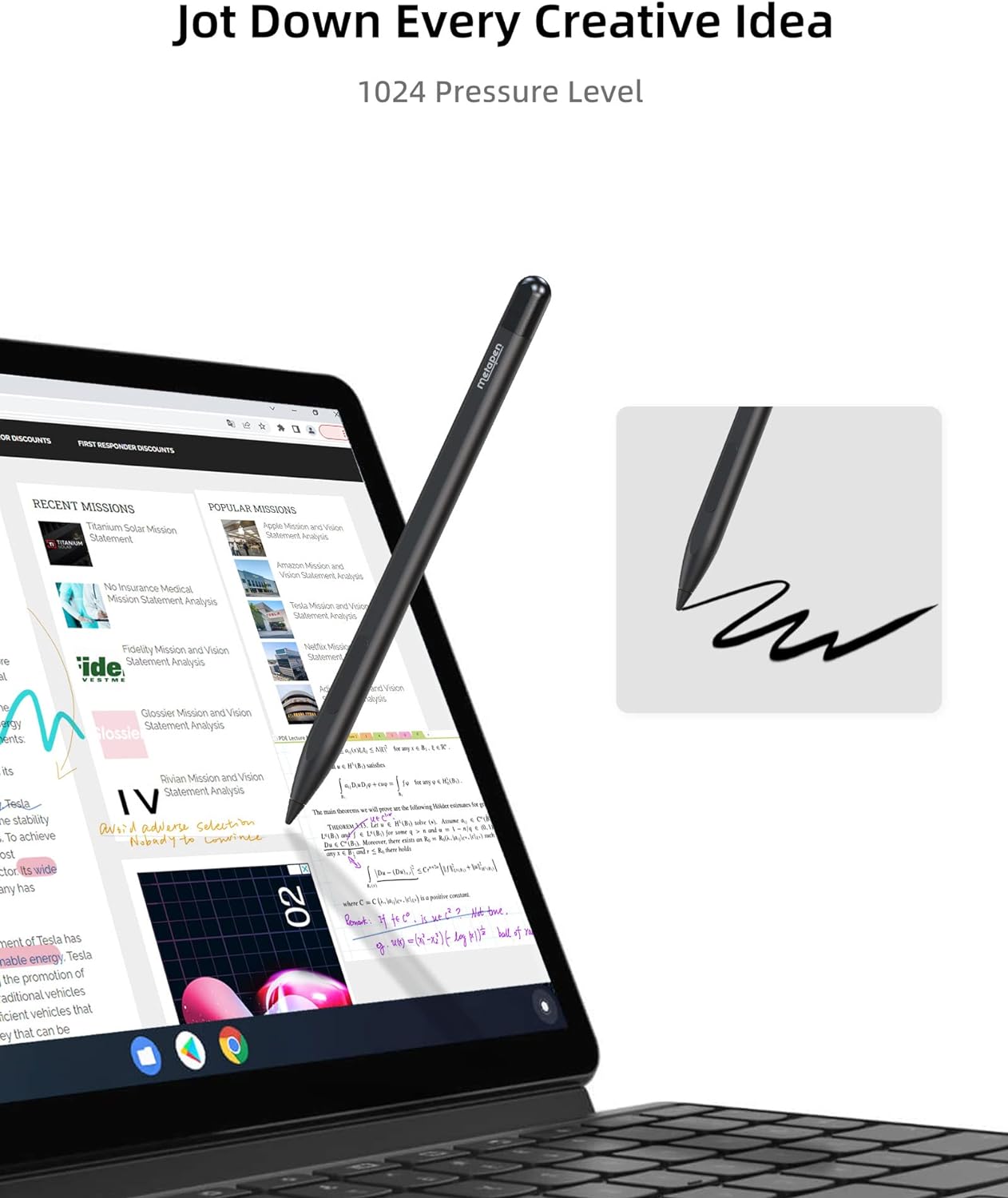 Metapen Stylus Pen M1 for Microsoft Surface (75-Day Battery Life,Smooth Writing),Work for Surface Pro X/9/8/7/6/5/4/3,Surface Go 3/Book 3/Laptop 4/Studio 2,ASUS VivoBook Flip 14 for Students&Doers