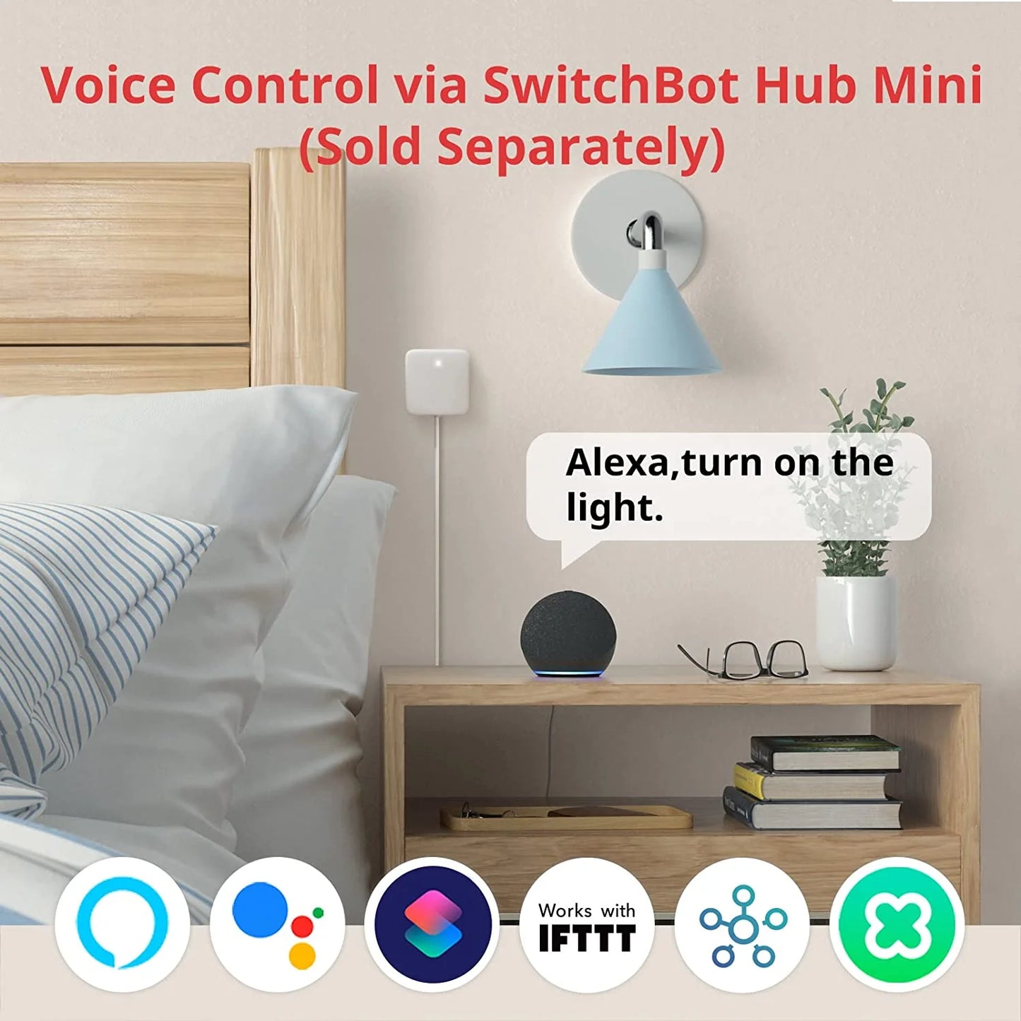 زر التبديل الذكي SwitchBot - Fingerbot لمفتاح الإضاءة التلقائي والمؤقت والتحكم عن بعد بالبلوتوث، يعمل مع Alexa وGoogle Home وHomeKit عند إقرانه بمركز SwitchBot (أبيض)