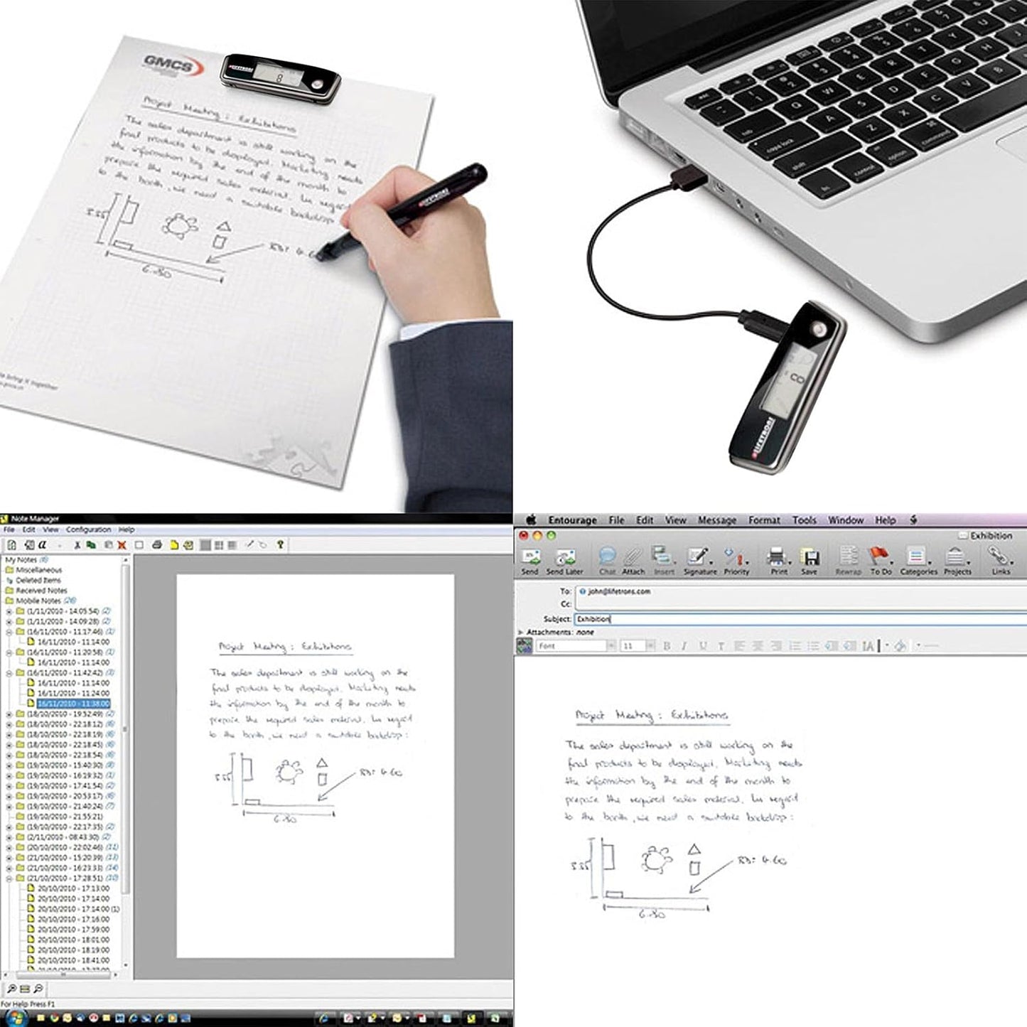 Lifetrons Business Note Writer Smart Pen 7.9mm Ultra-slim Deluxe Edition Paper to Computer