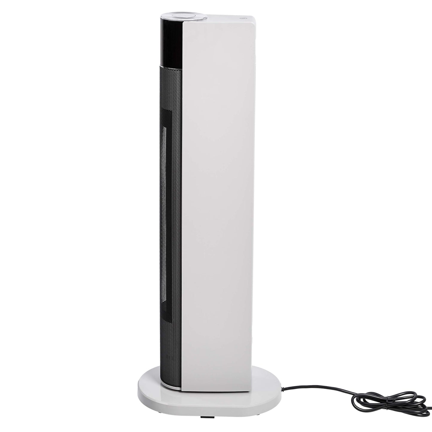 Amazon Basics ECO Oscillating Portable Tower Heater, 2 Fan Speeds, 3 Heat Settings, Timer and Remote Control, with UK plug, 2200W, White