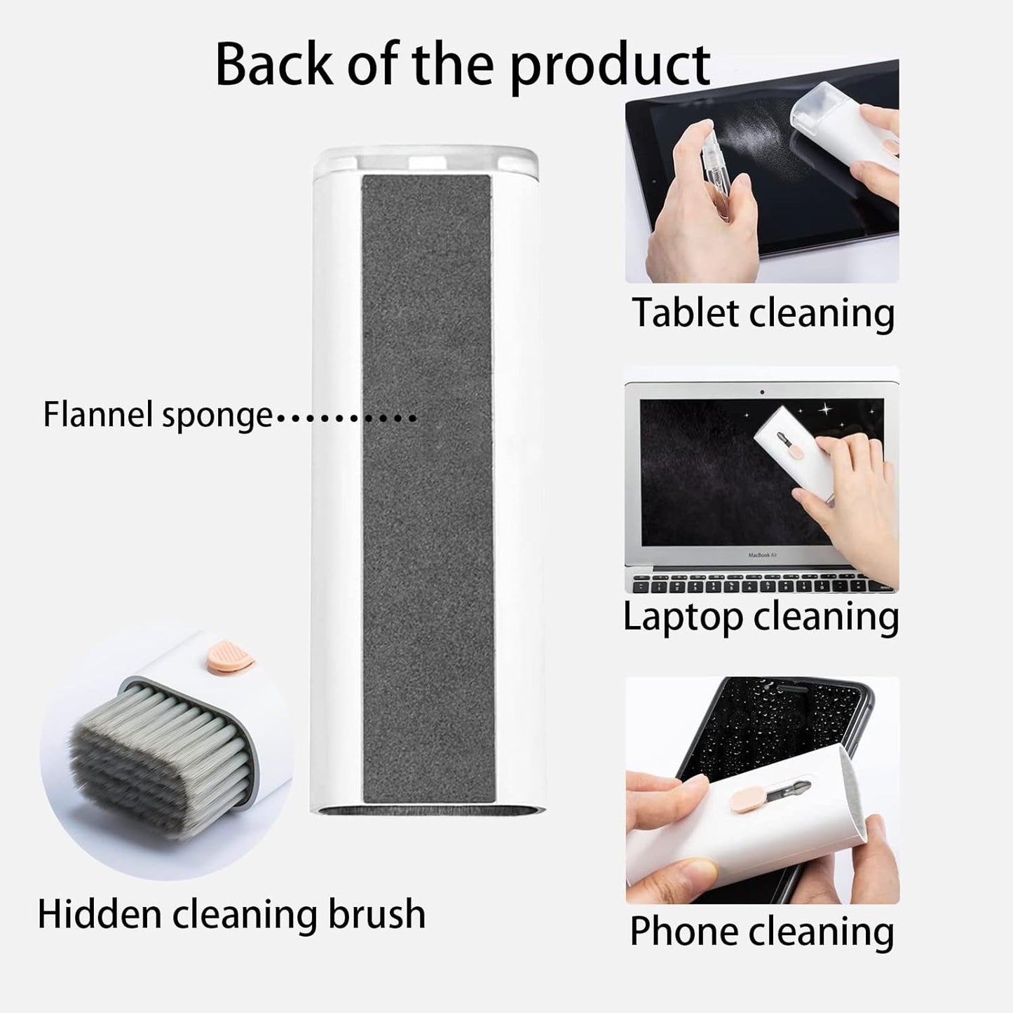7 in 1 Electronic Cleaner Kit – Keyboard and Laptop Cleaning Kit with Brush for AirPods Pro, Phone, Computer, and Screen, Includes Bonus Flannel Cloth