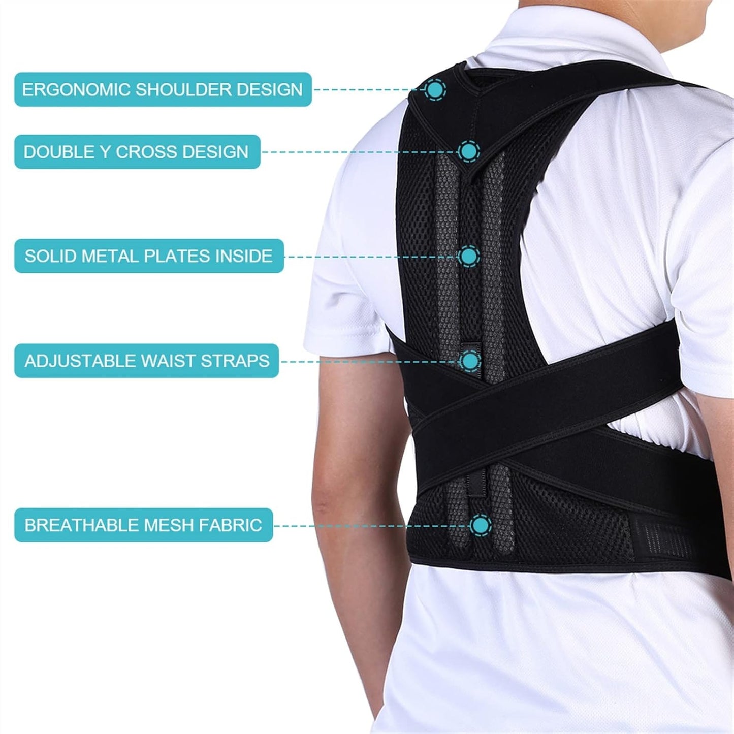 Posture Corrector Adjustable Posture Corrector Back Support Strap Shoulder Lumbar Waist Spine Brace Pain Relief Posture pedic Belt charitable