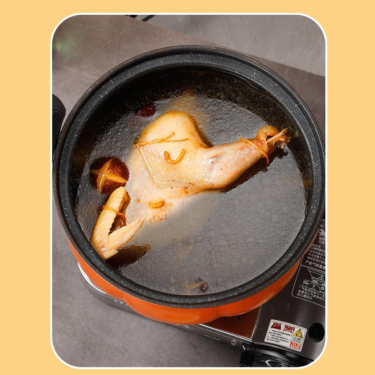 Micro Pressure Cooker, Plumpy Non stick Micro Pressure Pot, 3L Large Capacity Universal Multifunctional Micro Pressure Soup Pot with Glass Lid, Cooking Pot for Gas Stove (28cm)