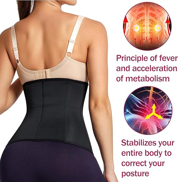 Slimming Tummy Shaper, Women's Slimming Tummy Shaper, Women's Slimming Corset, Body Shaper for Stomach, Waist Trainer, Waist Trainer, Size M, Black, M