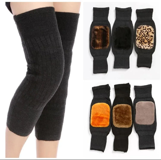 1 Pair Winter Knee Warmers for Men & Women – Soft Fleece Thermal Leg & Knee Protector for Pain Relief and Cold Weather – Winter Wool Knee Pads - Pure Woolen Knee Cap For Old Age/Sports/Painfull Knees/Ortho Patients Knee Support fur (Free Size)