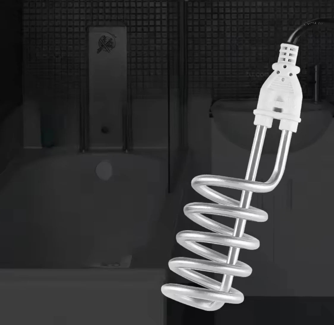 NSG F8 2000W Water Heater Rod - Mini Boiler Hot Water Immersion Heater, Stainless Steel Electric Heater Element, Portable Water Heating System for Household, Office, Travel Use