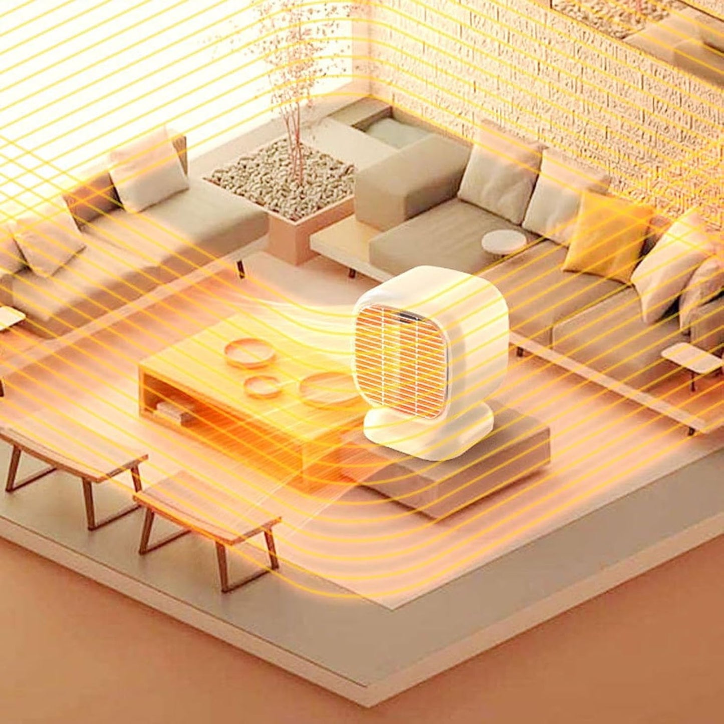 800W Small Space Heater, Portable Heater - Small Portable Heater | Fan Heater, Safe Desktop Space Heater, Adjustable Electric Heater for Bedroom - Gulybaba - Genuine products online Marketplace in Pakistan