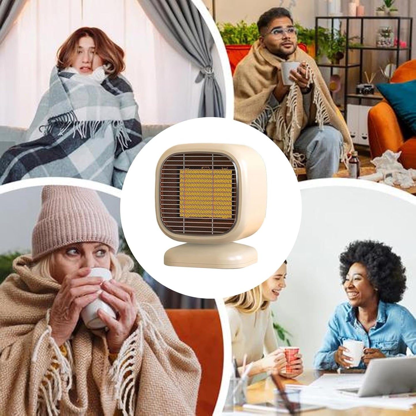 800W Small Space Heater, Portable Heater - Small Portable Heater | Fan Heater, Safe Desktop Space Heater, Adjustable Electric Heater for Bedroom - Gulybaba - Genuine products online Marketplace in Pakistan