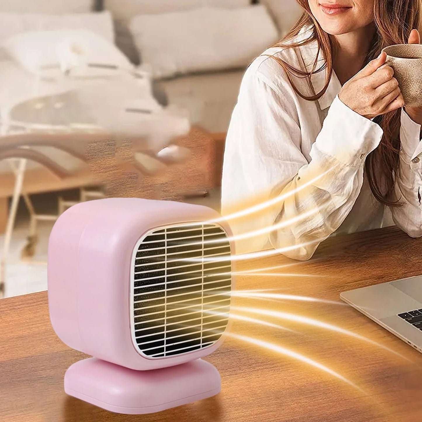 800W Small Space Heater, Portable Heater - Small Portable Heater | Fan Heater, Safe Desktop Space Heater, Adjustable Electric Heater for Bedroom - Gulybaba - Genuine products online Marketplace in Pakistan