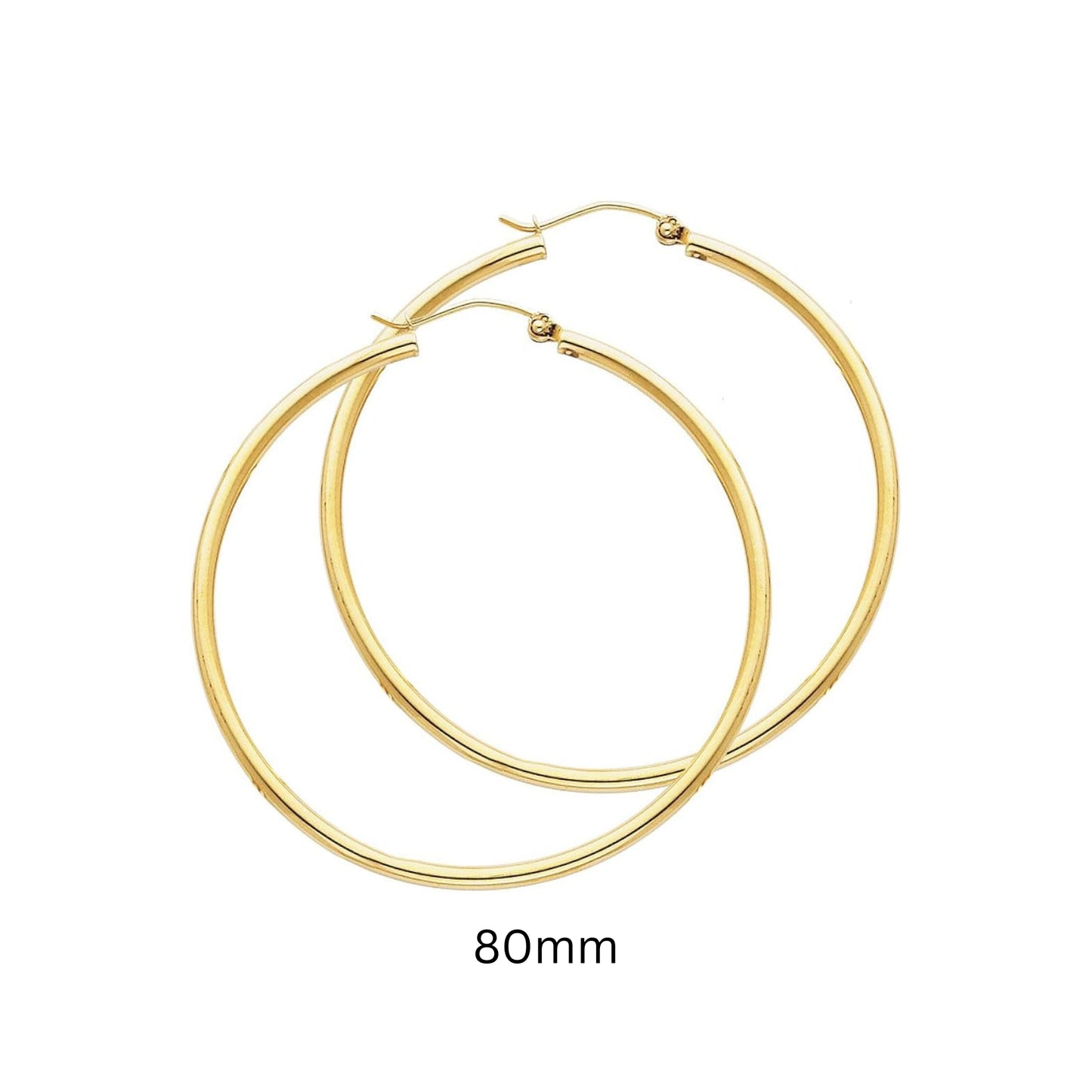 أقراط نسائية من GoldChic مطلية بالذهب من الفولاذ على شكل حلقة كبيرة/صغيرة من الفولاذ المقاوم للصدأ