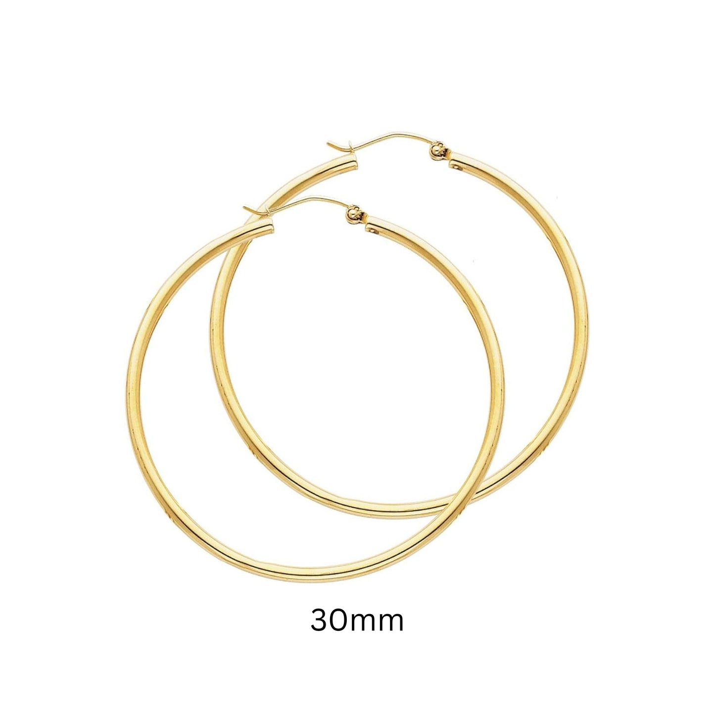أقراط نسائية من GoldChic مطلية بالذهب من الفولاذ على شكل حلقة كبيرة/صغيرة من الفولاذ المقاوم للصدأ