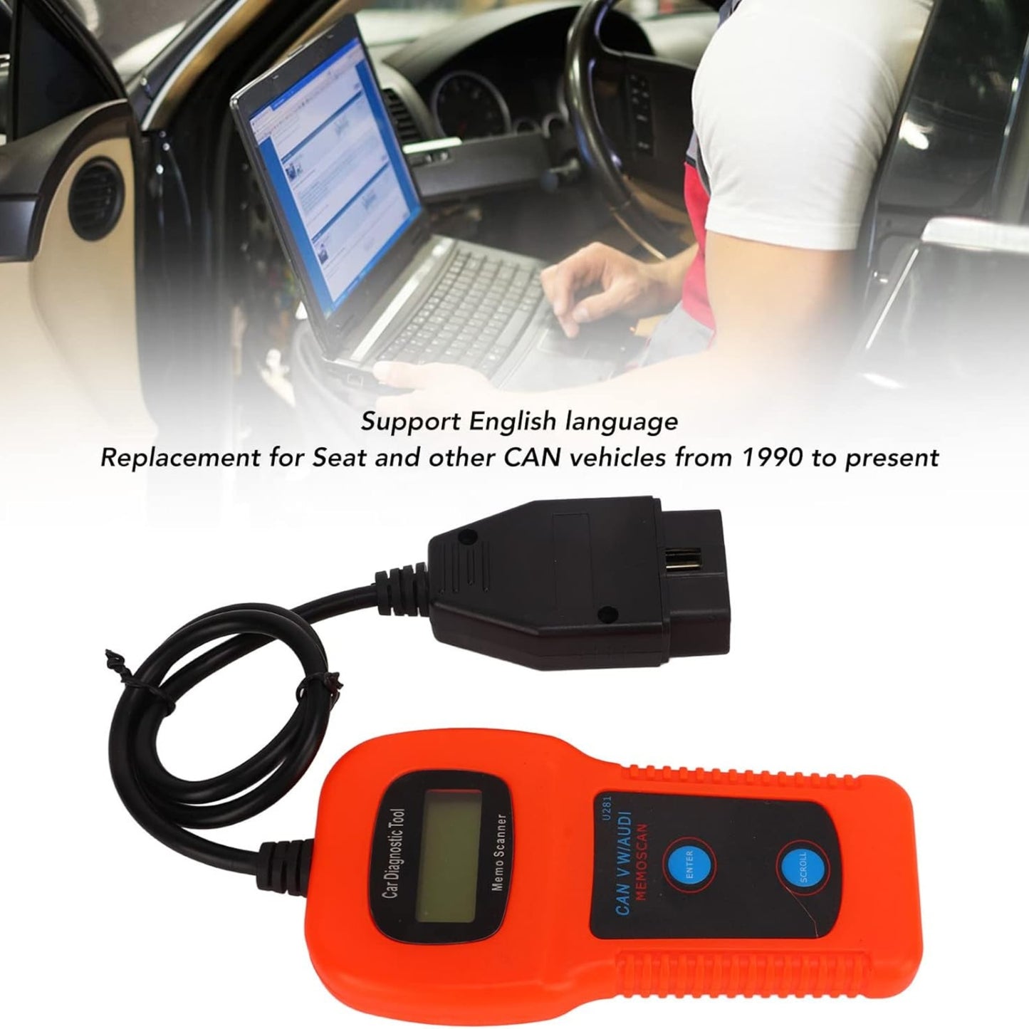 أفضل قارئ رموز السيارة، قارئ رموز OBD2 U281، مسح DTC، أداة فحص تشخيصية سريعة لإعادة الضبط، بديلة للسيارة