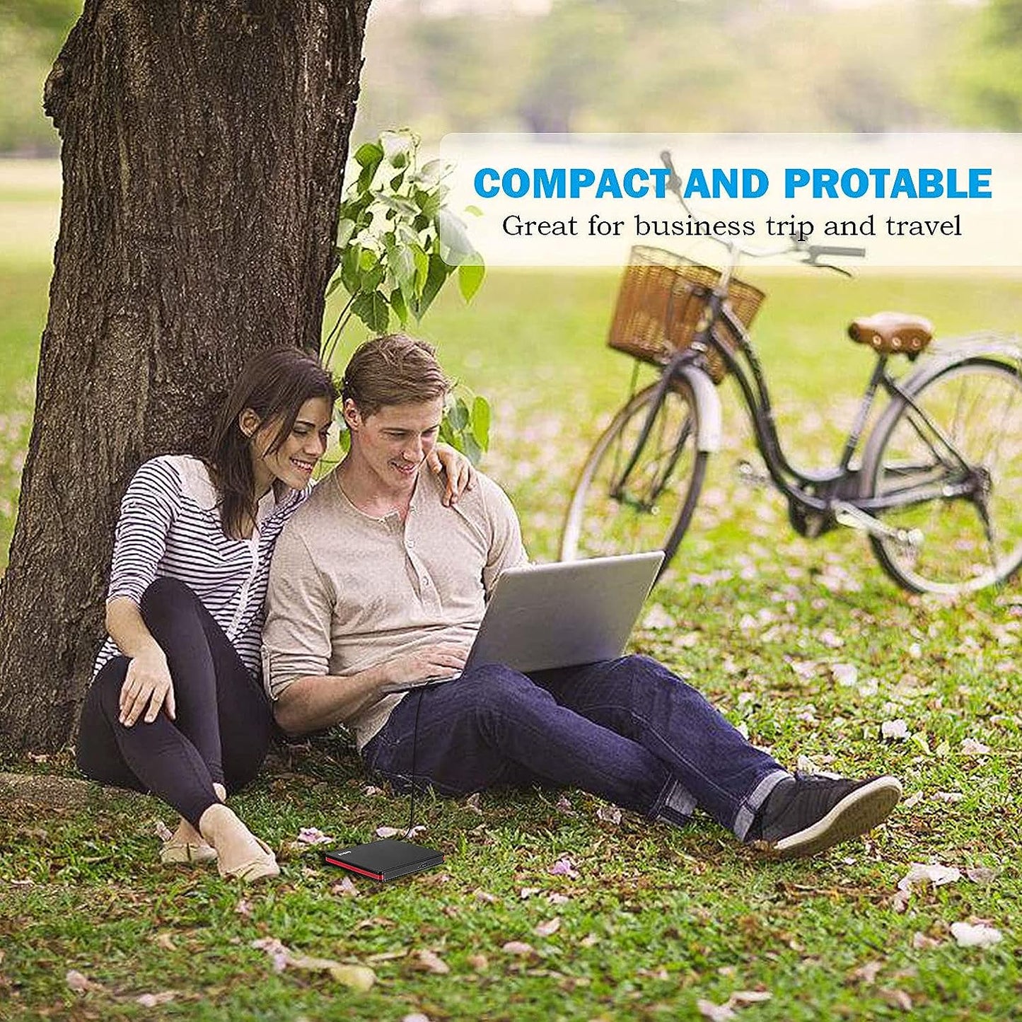 Rioddas External CD Drive, USB 3.0 Portable CD/DVD +/-RW Drive Slim DVD/CD ROM Rewriter Burner for Laptop Desktop PC Windows and Linux OS Apple Mac Macbook Pro