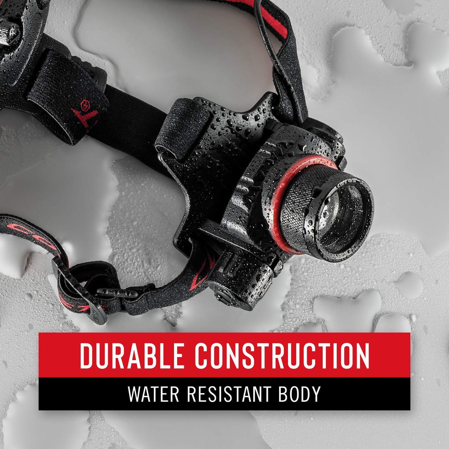 COAST® HL8 390 Lumen Utility LED Headlamp with Hinged Beam Adjustment and Hard Hat Compatibility Pure Beam Focus - Flood to Bulls-Eye Spot