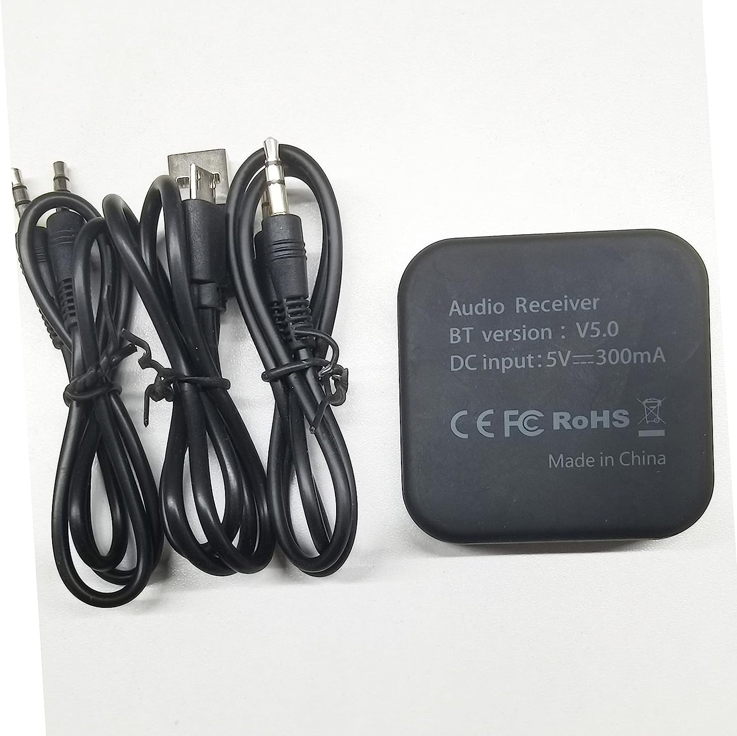 Aux Bluetooth Adapter Car Stereo System, SONRU Bluetooth Receiver 5.0 Audio Adapter with Aux 3.5 mm RCA Cable Dual AUX Outputs for Car Radio Home Stereo System