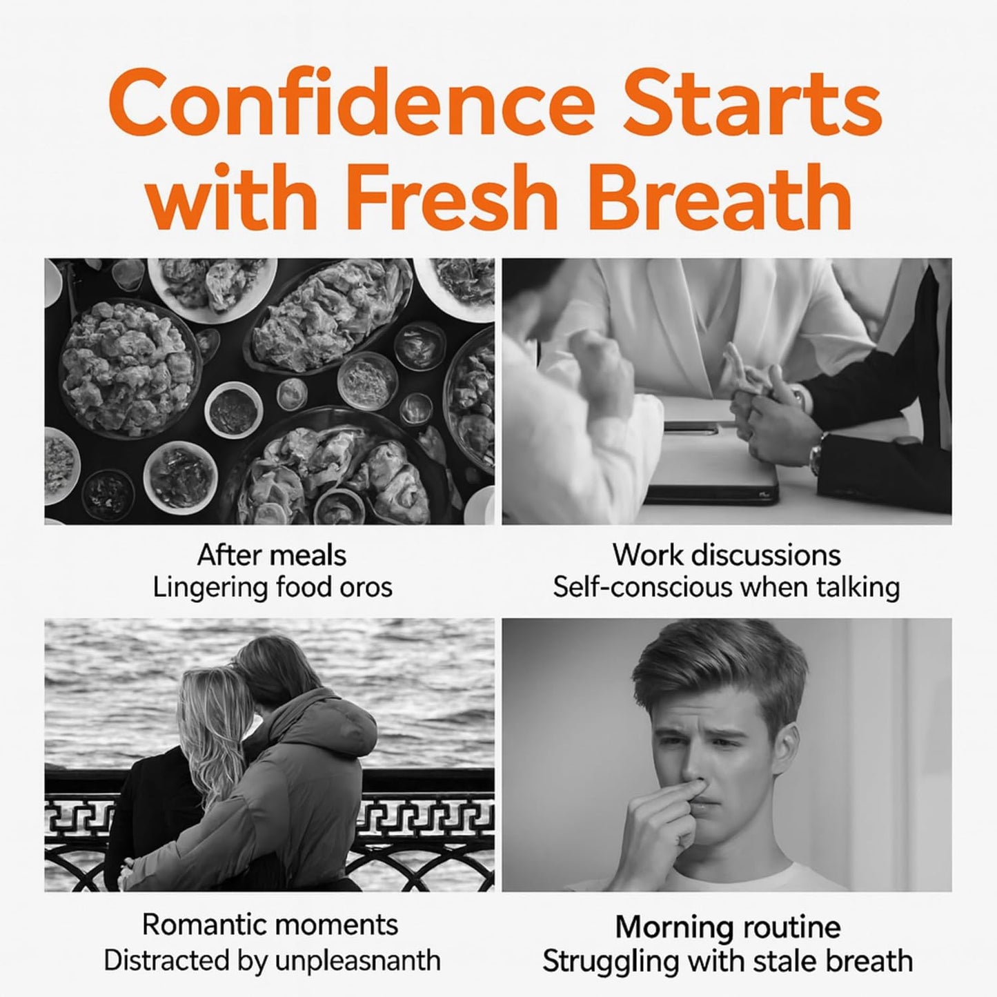 ZDEER PW13 Electric Cool Breath Spray, Probiotic Mouth Spray, Oral Spray Alcohol-Free for Fresh Breath & Dry Mouth,Rechargeable, 4 Flavor Cartridges, Travel Size, Ideal for Dating Office Daily Use