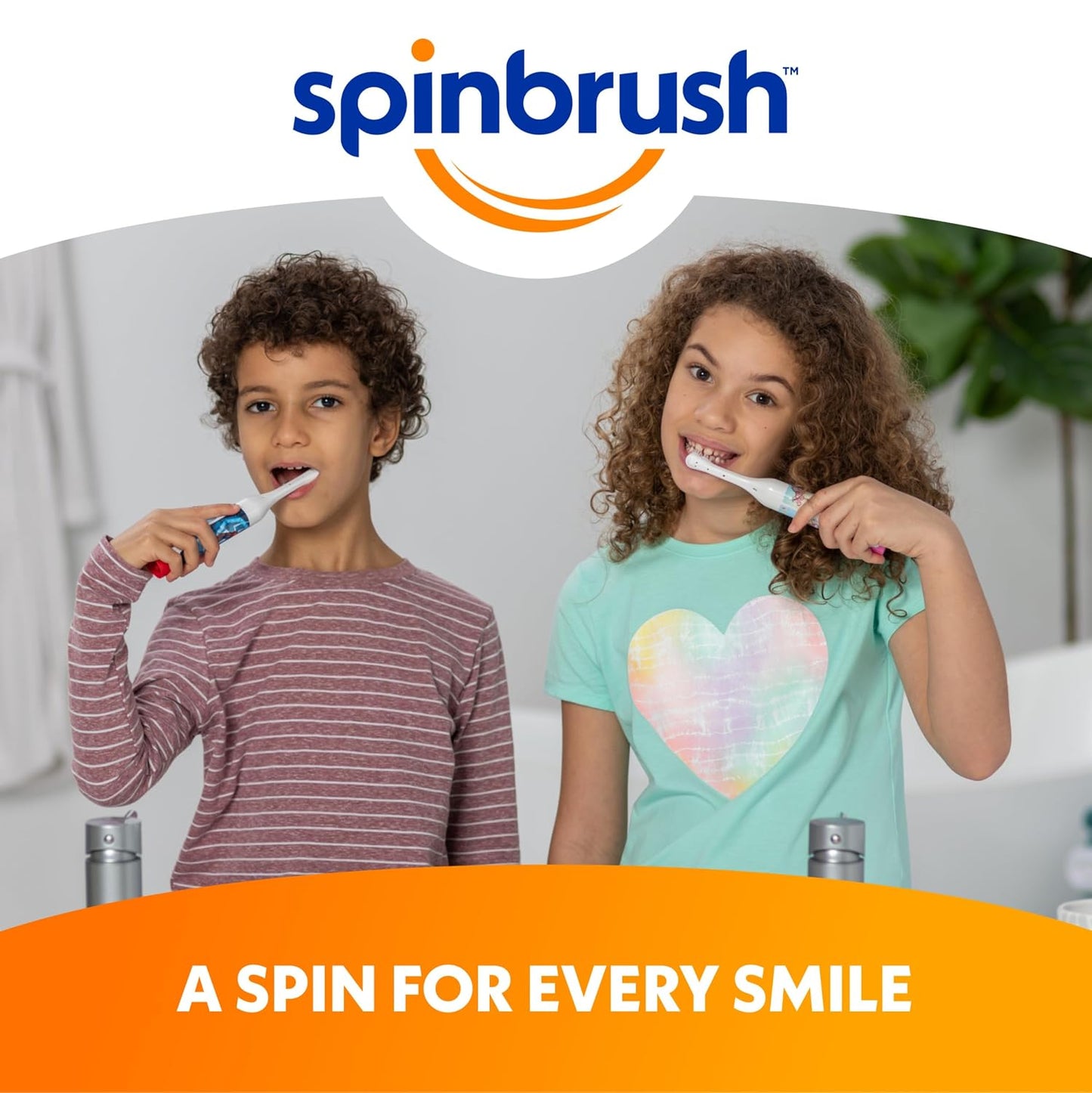 Spinbrush™ Kids Electric Toothbrush, Jurassic™ Battery Powered Electric Toothbrush for Children Ages 3+ with 1 AA Battery, Soft Head Bristles, Leakproof SoftSwitch, Ready-to-Use
