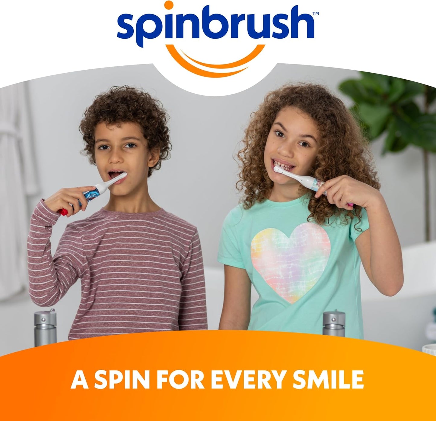 Spinbrush™ Kids Electric Toothbrush, Super Mario™ Battery Powered Electric Toothbrush for Children Ages 3+ with 1 AA Battery, Soft Head Bristles, Leakproof SoftSwitch, Ready-to-Use