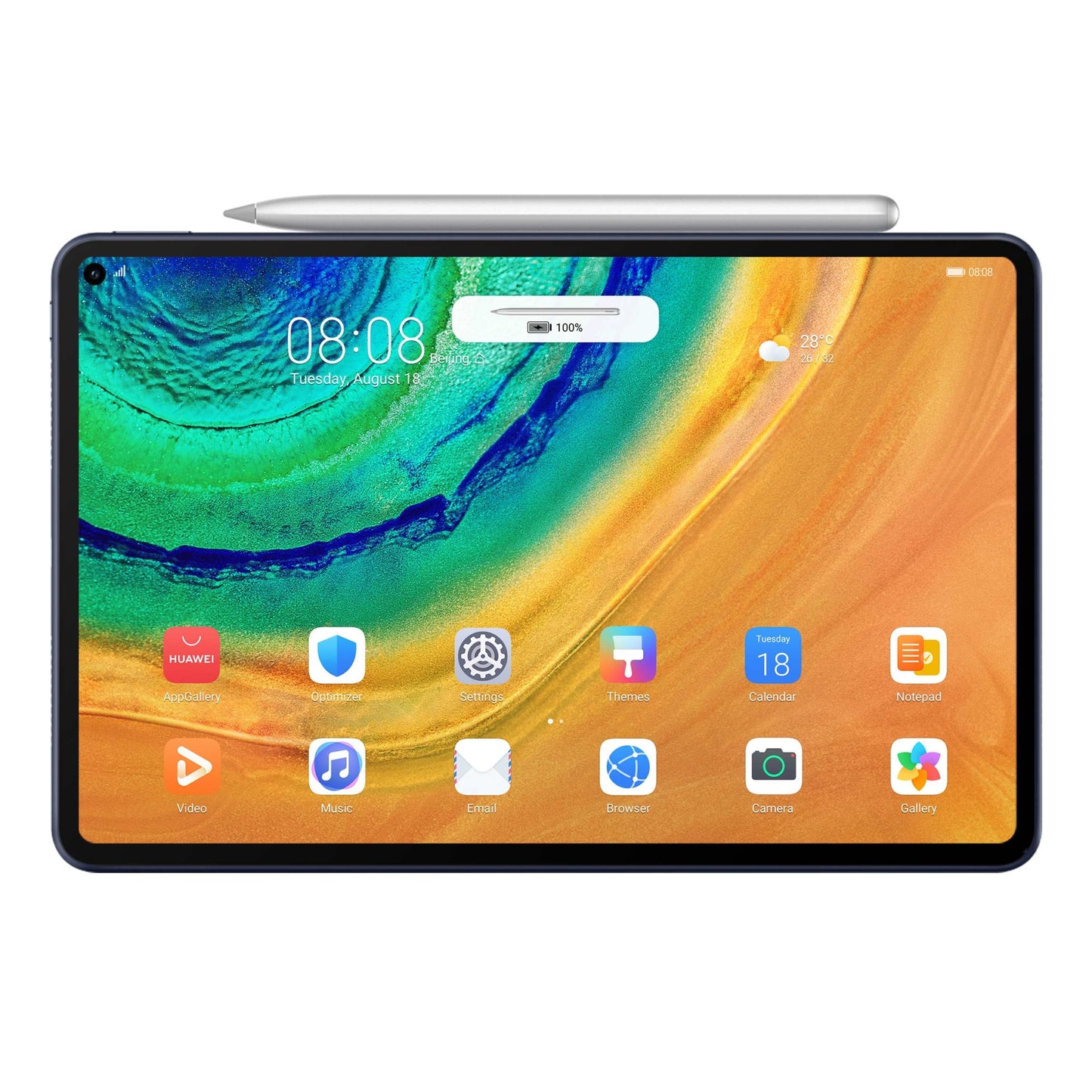 HUAWEI M-Pencil Stylus Pen, 2nd Generation Capacitive Pen, 4096 Grade Pressure Sensitivity, Inclination Sensing, Anti-Fingerprint, Low Latency, Double Tap to Switch between, Magnetic Charging, Compatible MatePad 11, MatePad Pro 10.8 / 12.6