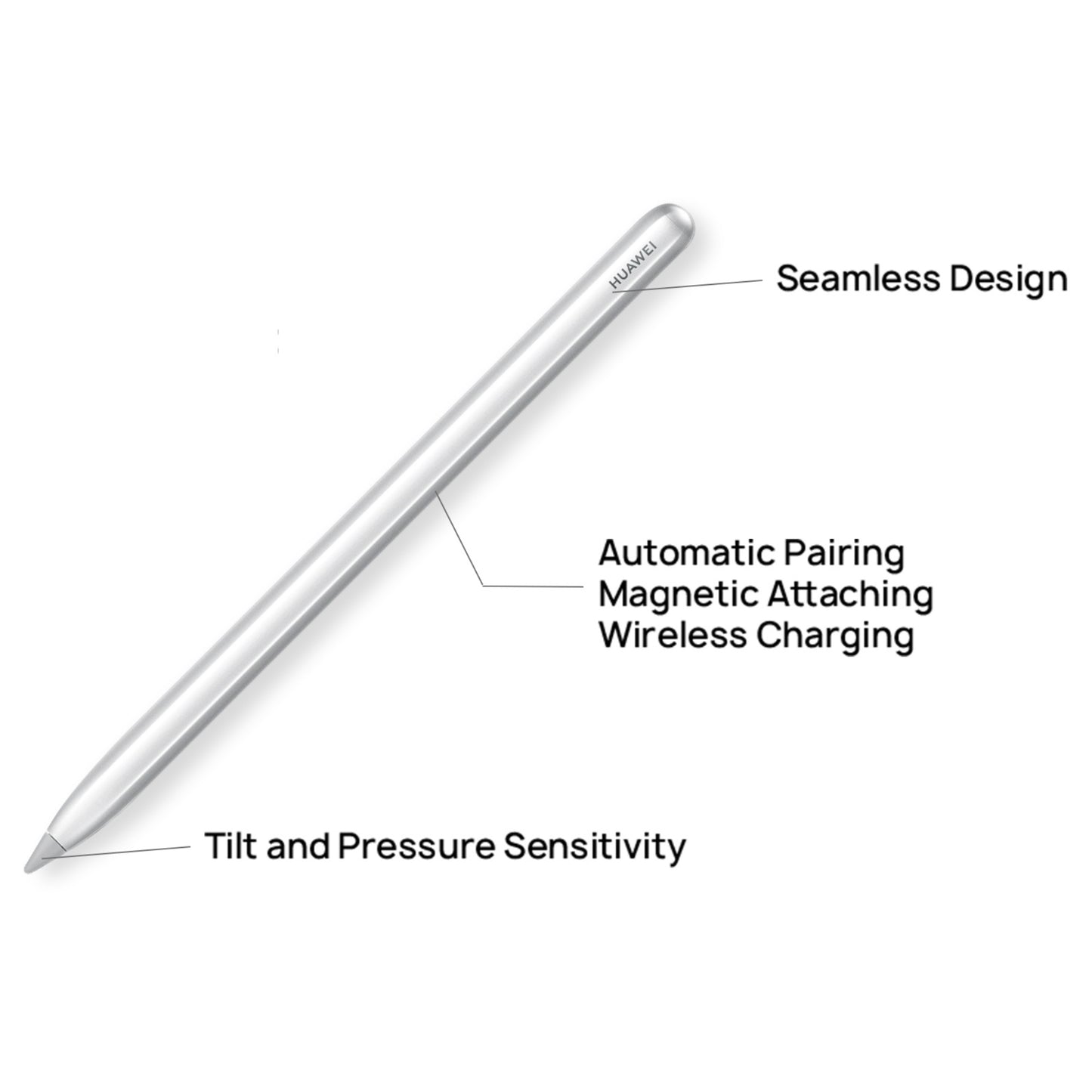 HUAWEI M-Pencil Stylus Pen, 2nd Generation Capacitive Pen, 4096 Grade Pressure Sensitivity, Inclination Sensing, Anti-Fingerprint, Low Latency, Double Tap to Switch between, Magnetic Charging, Compatible MatePad 11, MatePad Pro 10.8 / 12.6