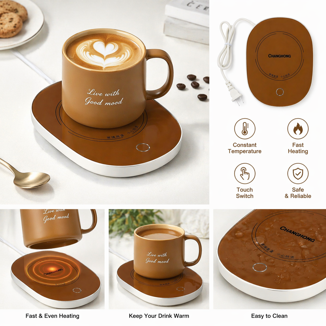 Cup Warmer, Coffee Mug Warmer for Desk with Auto Shut Off,Coffee Cup Warmer for Desk Office Home, Electric Beverage Warmer Plate for Coffee Tea Milk Cocoa Water, Gifts for Home Office Accessories