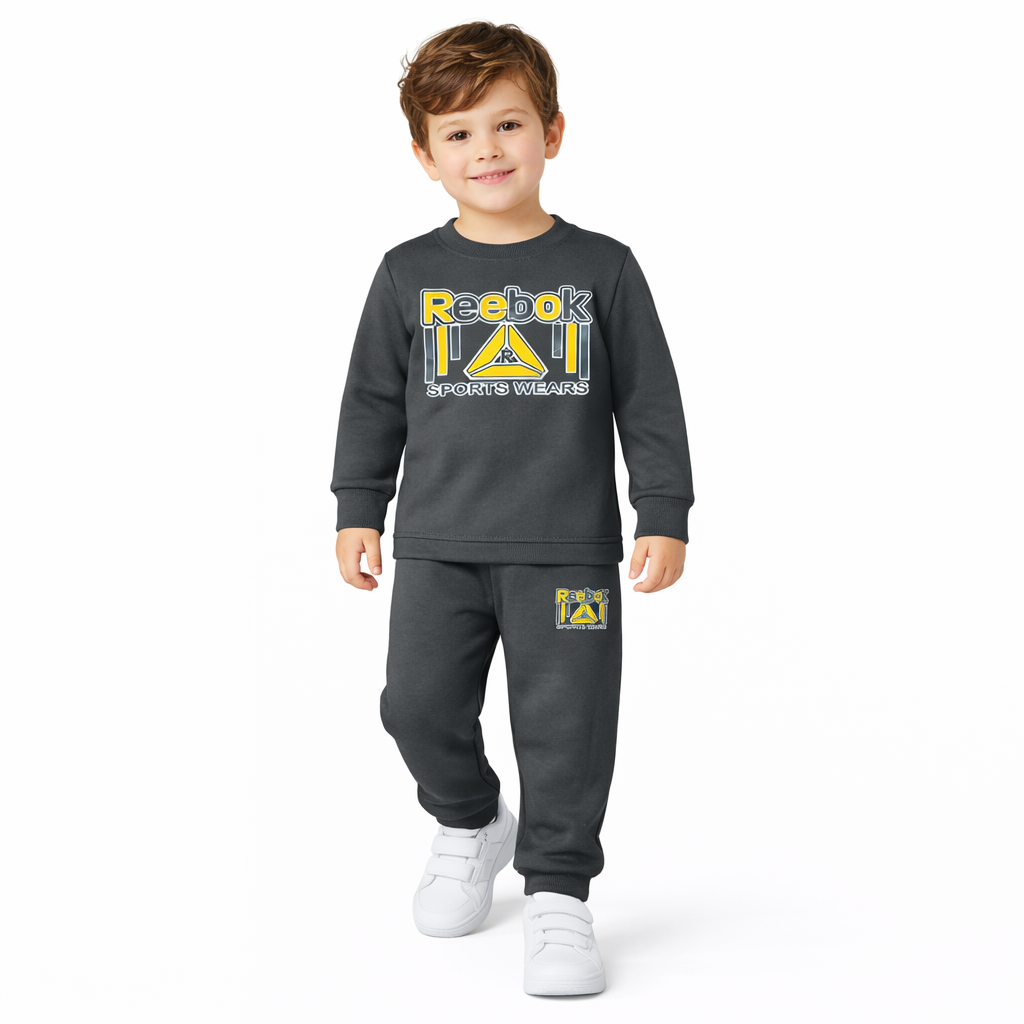 Minime Kids Printed Fleece Tracksuit Sweatshirt & Sweatpants for Boys & Girls Soft & Cozy Fleece Suit for Kids – Children’s Warm Fleece Co-Ord Set Stylish Sweatshirt + Pajama Suit