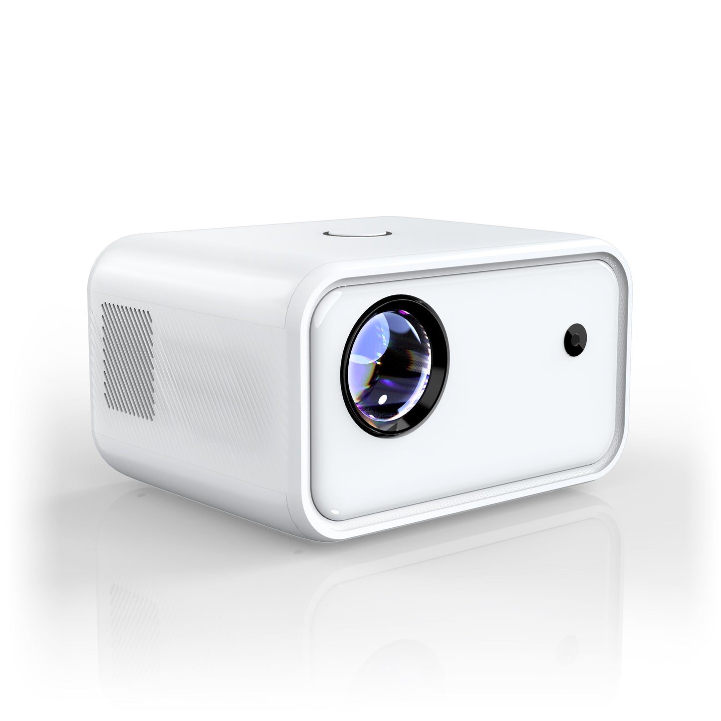 CY900 Smart Projector, Full HD 1080P, 4K Supported, Android 9, Electronic Focus, Auto Keystone, 300 ANSI Lumens, Dual WiFi, HDR Audio, Bluetooth, 58W Speaker, HDMI, USB, AV Port (White)