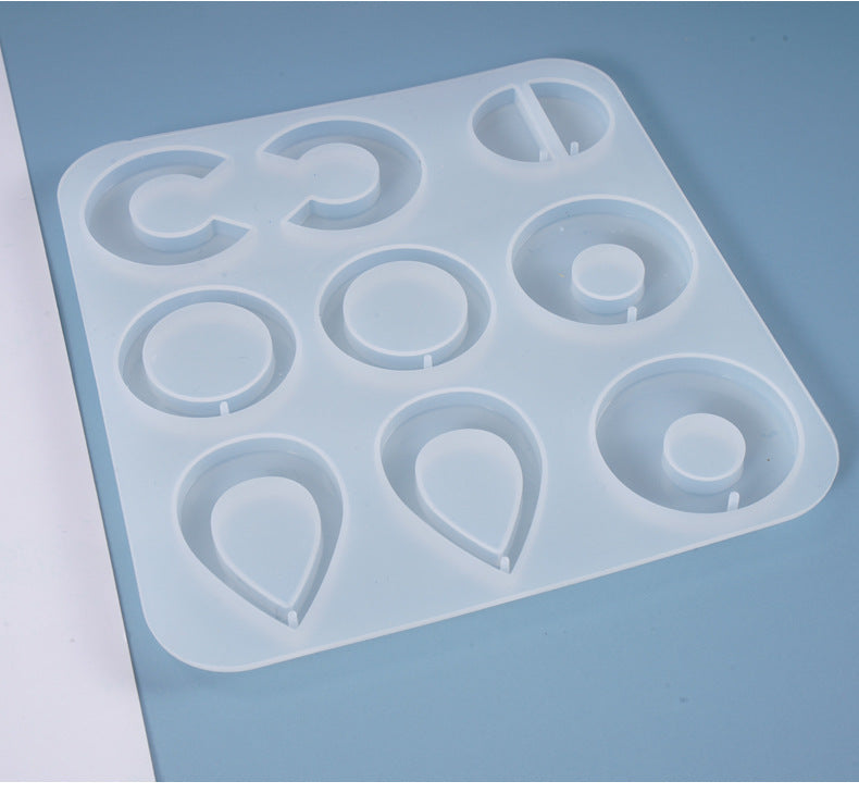 Silicone Earring Mold Earring Resin Mold Jewelry Making Casting Tools Earring Hooks for Craft DIY Charms Pendant Earring Making