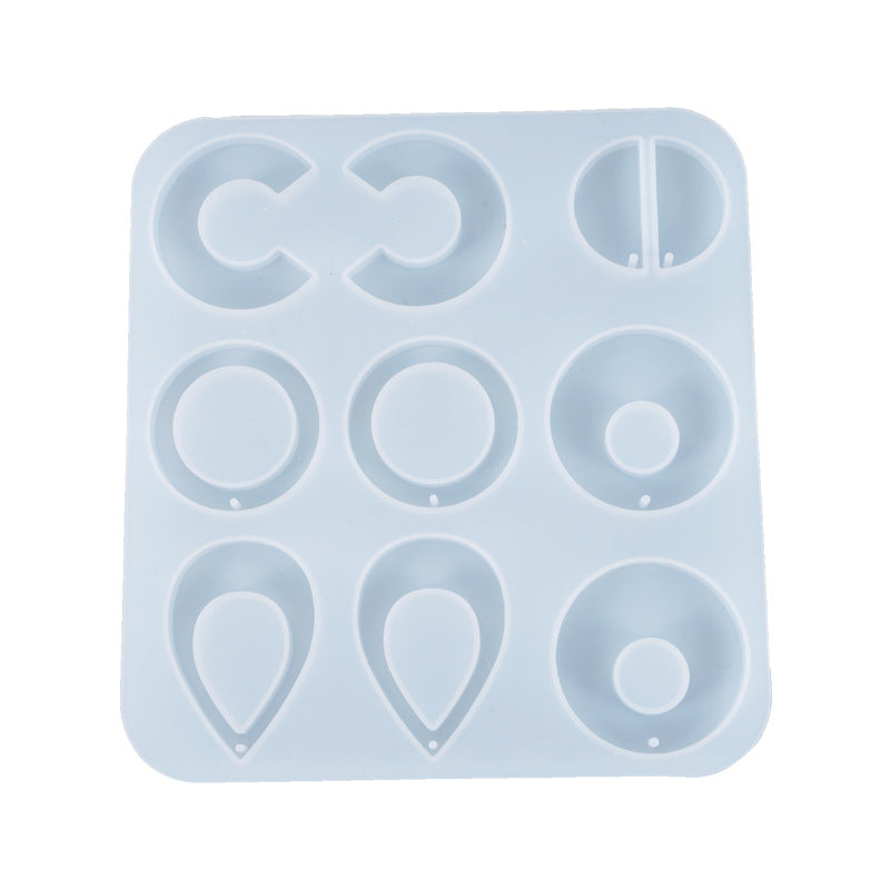 Silicone Earring Mold Earring Resin Mold Jewelry Making Casting Tools Earring Hooks for Craft DIY Charms Pendant Earring Making