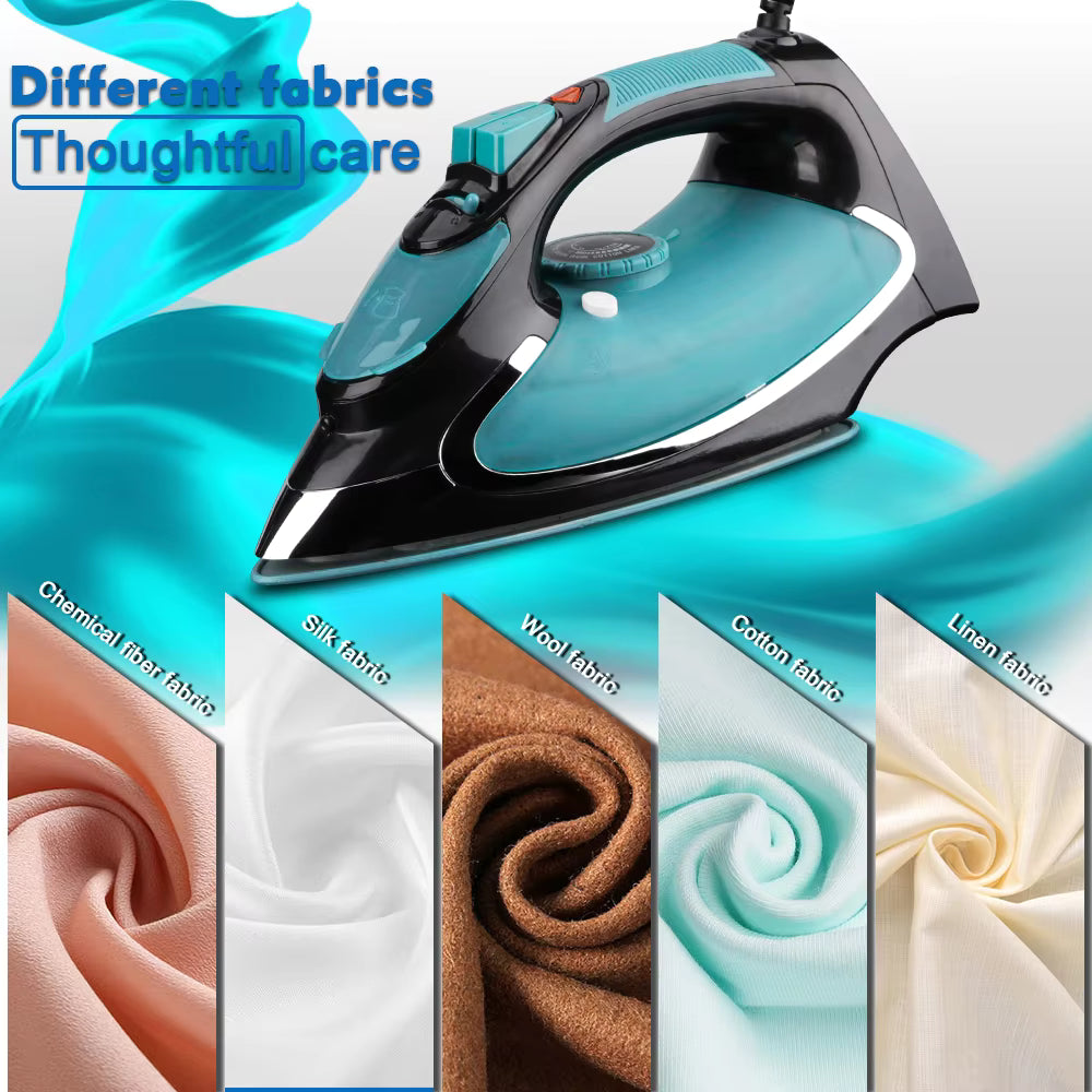 RAF Electric Steam Iron, Ceramic Coated Plate Flat Iron Home Appliances 2400W, R.1193G